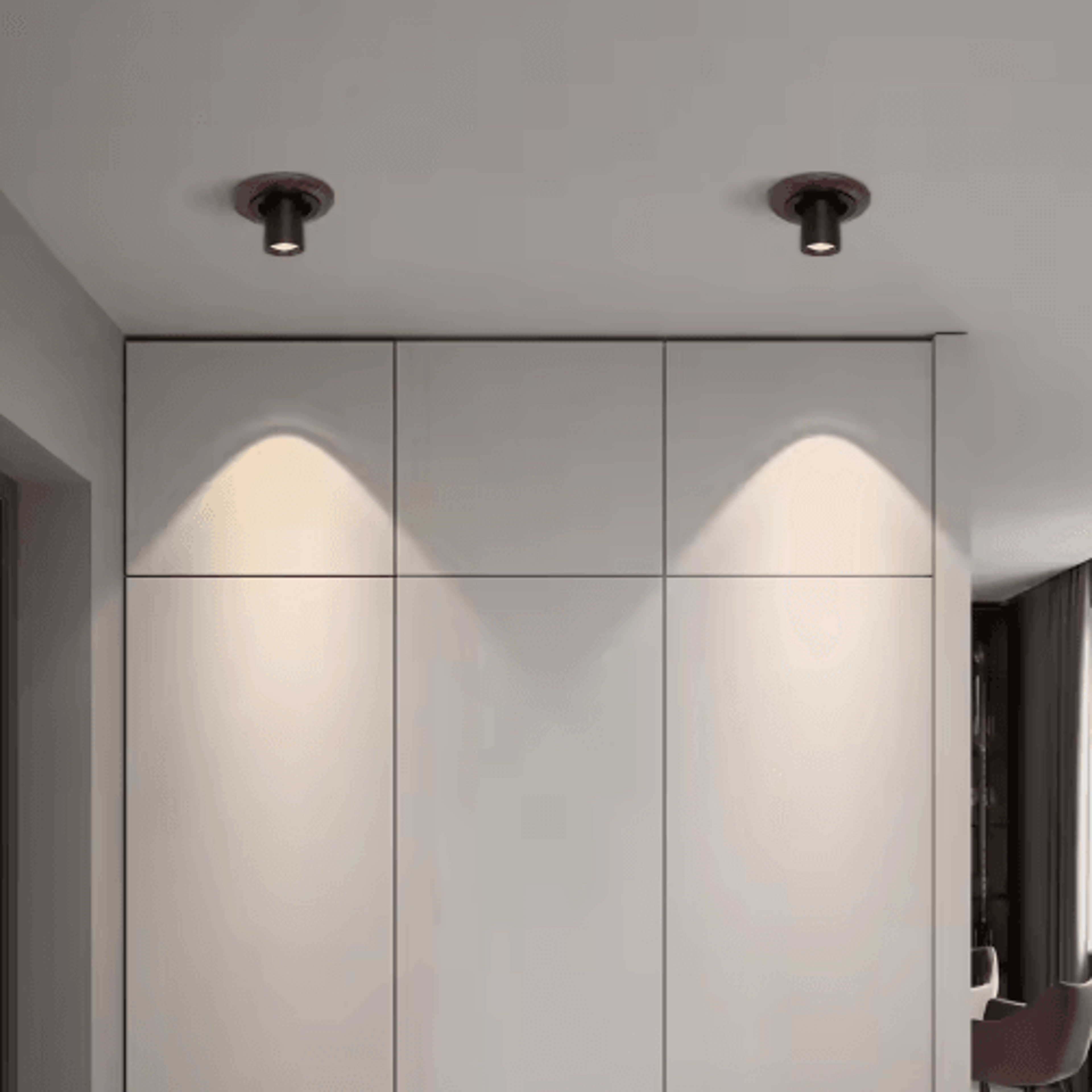 Walnut Wood Recessed Spotlight  Rotatable WabiSabi Wall Wash Ceiling Light 7