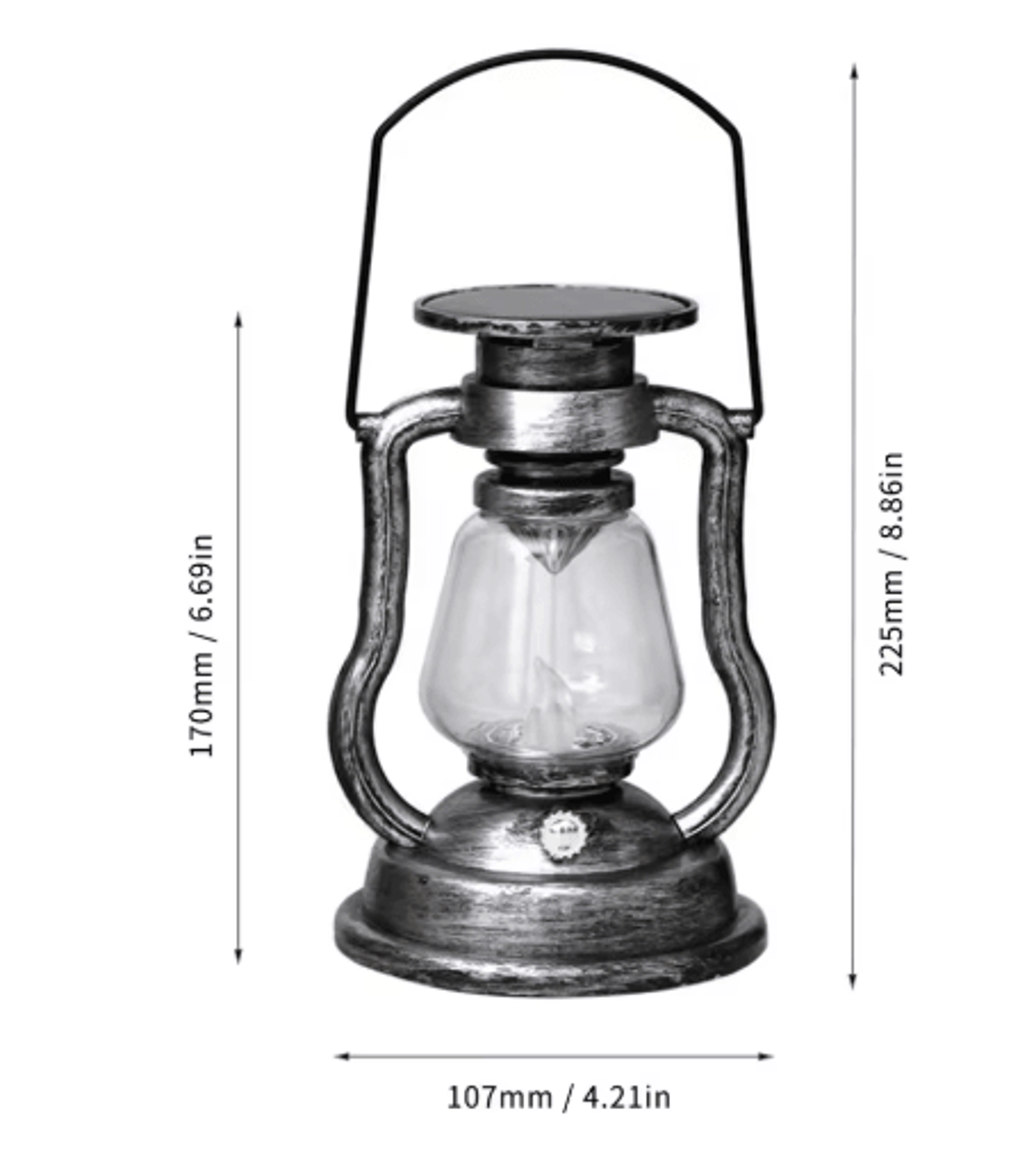Solar Hanging Lantern  Flickering Flameless LED Candle Light For Patio  Garden 3