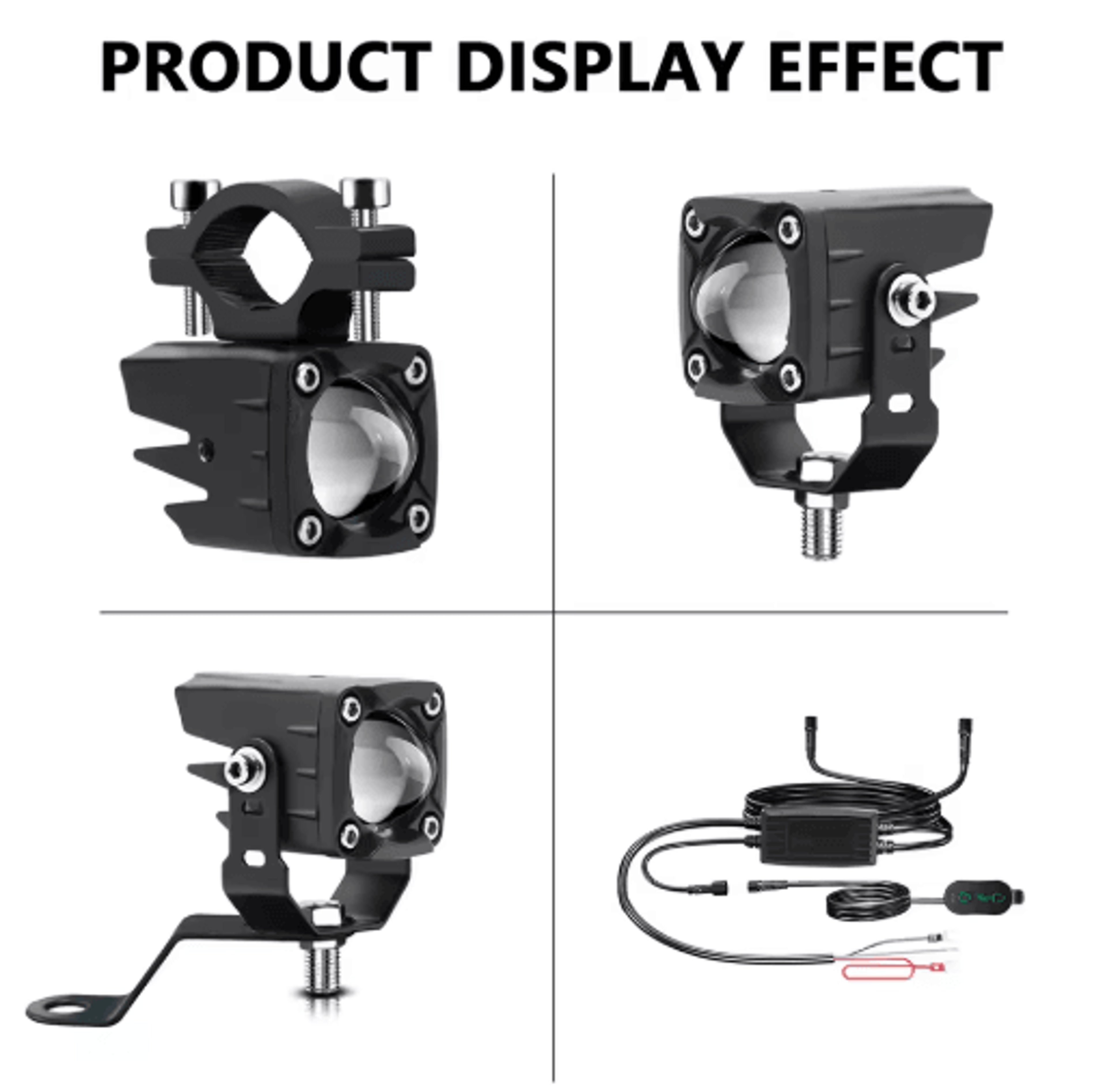 120W Motorcycle LED Fog Lights  18000LM Auxiliary Driving Lights With 6 Modes 4