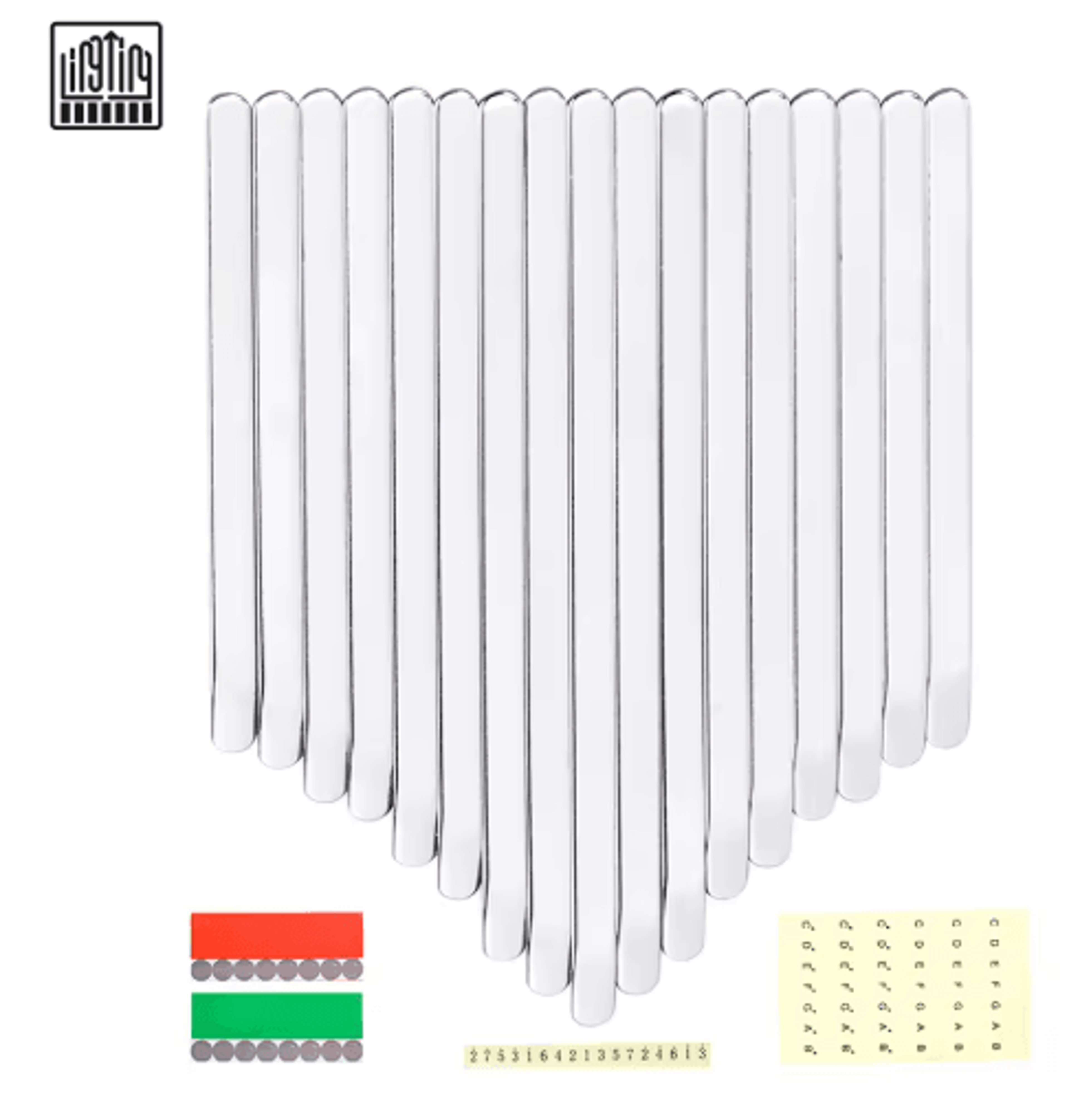 17Key Kalimba Replacement Kit  Manganese Steel Thumb Piano Keys With Stickers 1