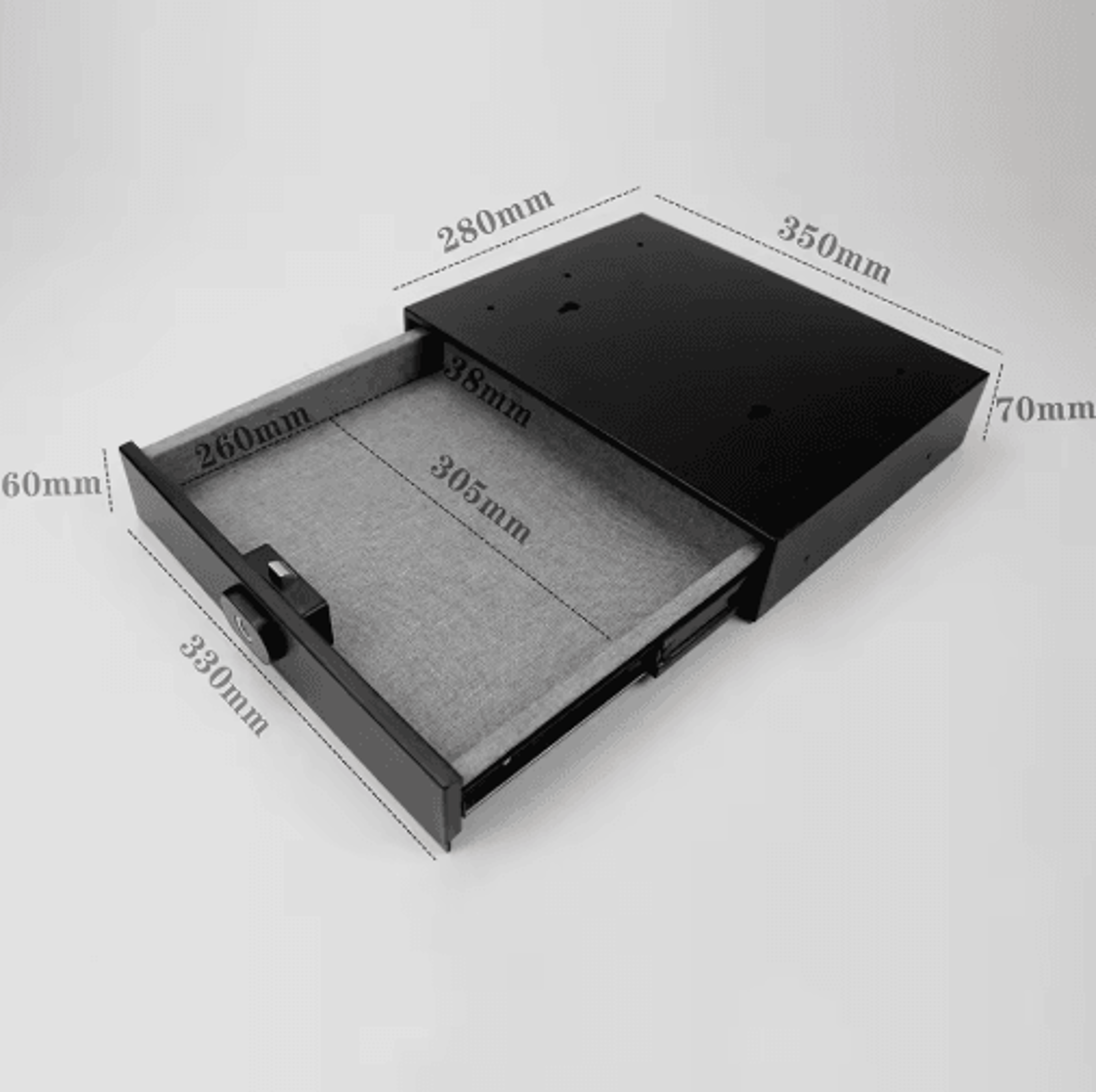 Smart Fingerprint Drawer Safe  Hidden Home Security Storage Box 1