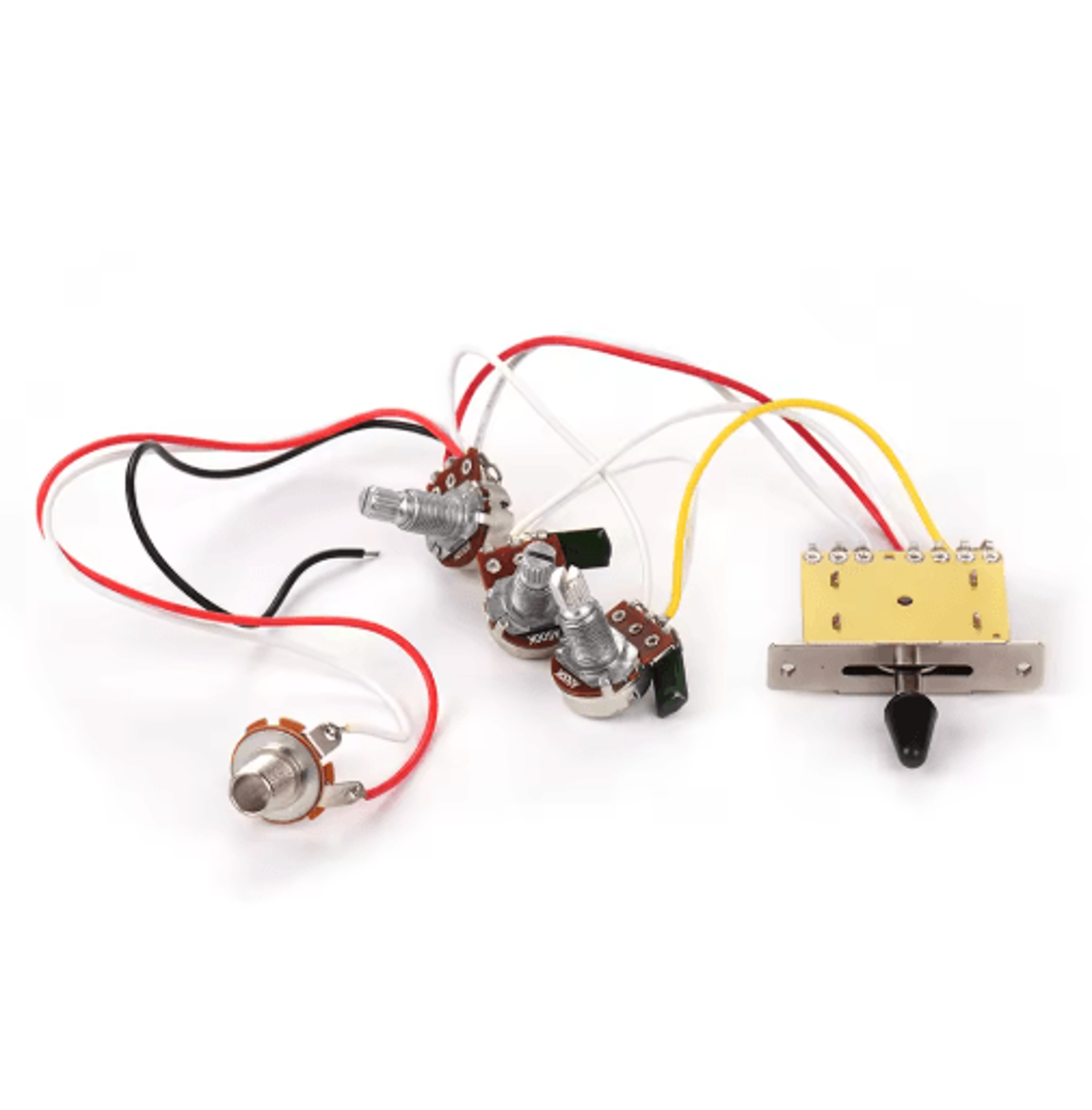 Electric Guitar Wiring Harness Kit  500K Pots With 5Way Switch For Stratocaster 5