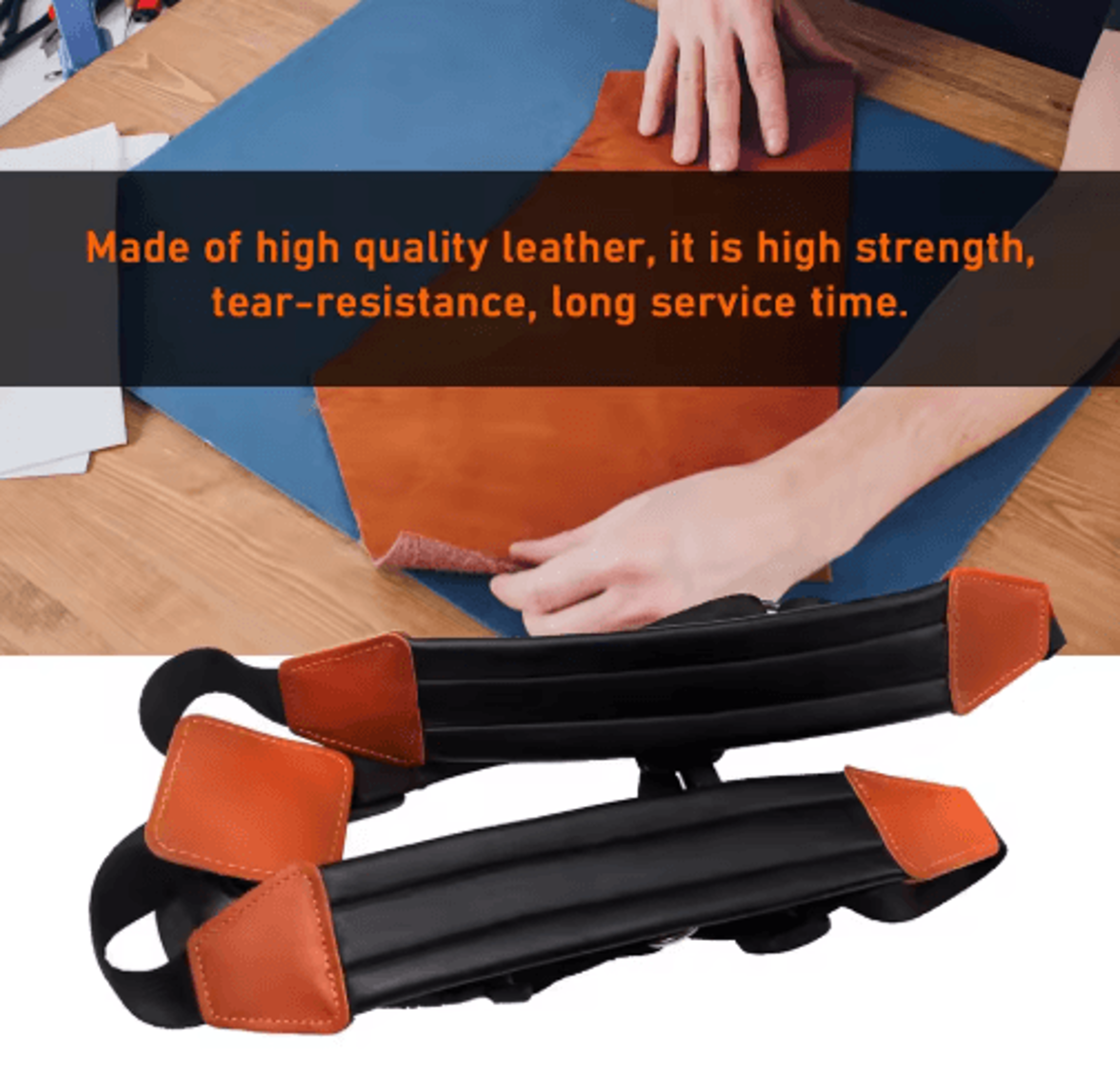 Adjustable Padded Saxophone Shoulder Strap  Leather Sax Support Strap 6