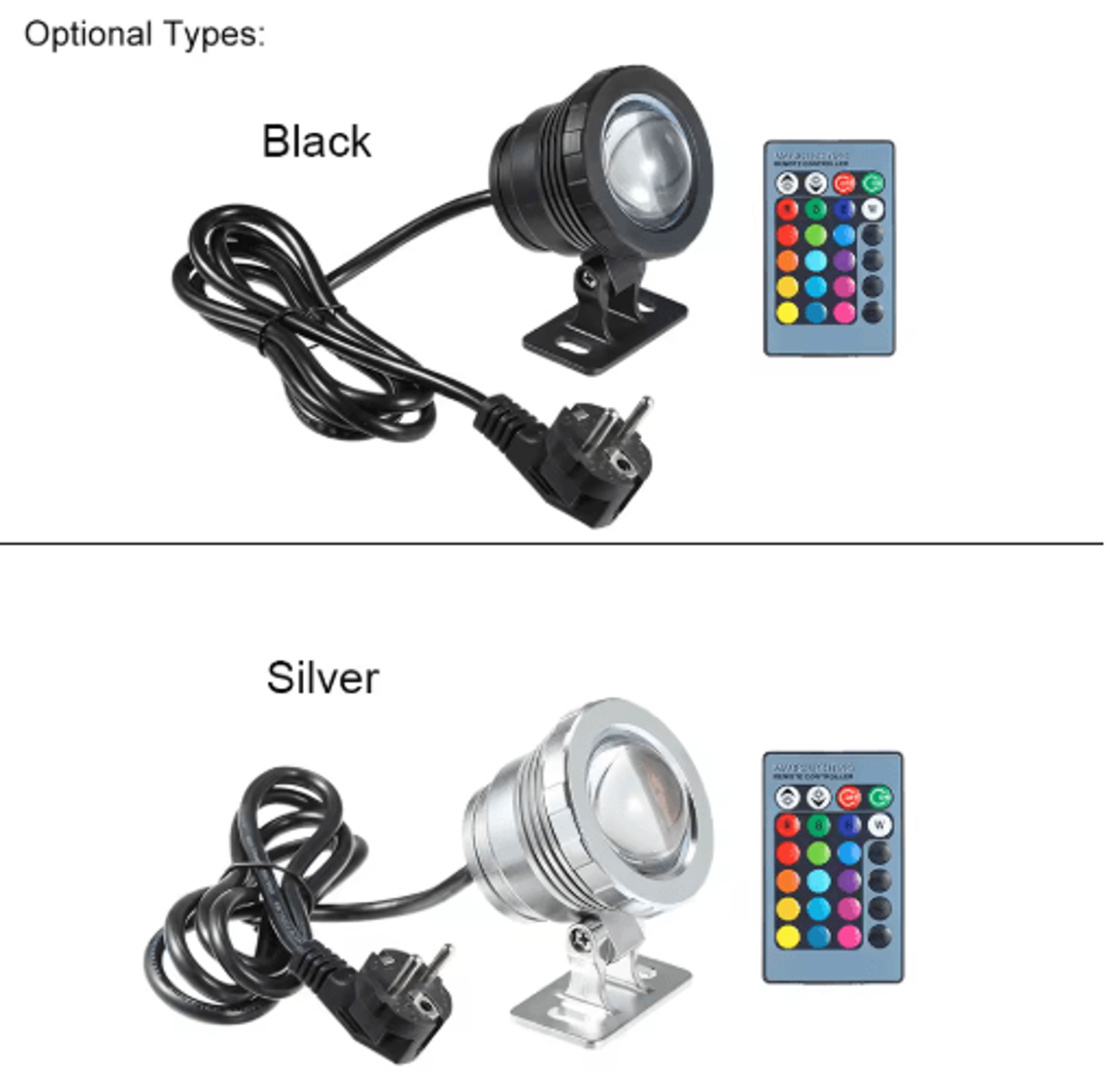 RGB LED Underwater Light  16Color Waterproof Pool  Aquarium Lamp With Remote 9