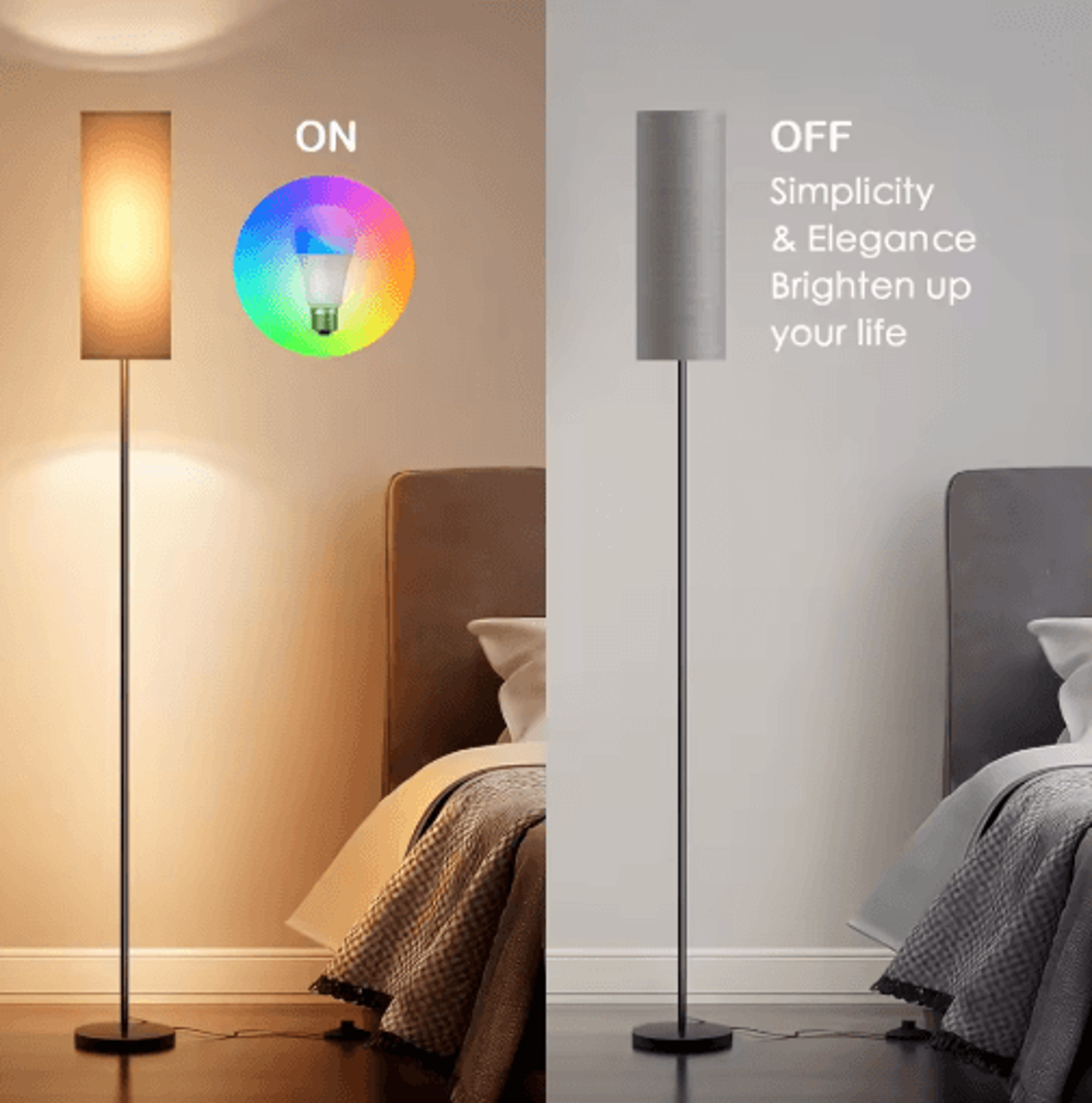 Modern Standing Floor Lamp  Tall Decorative Light For Living Room And Bedroom 6