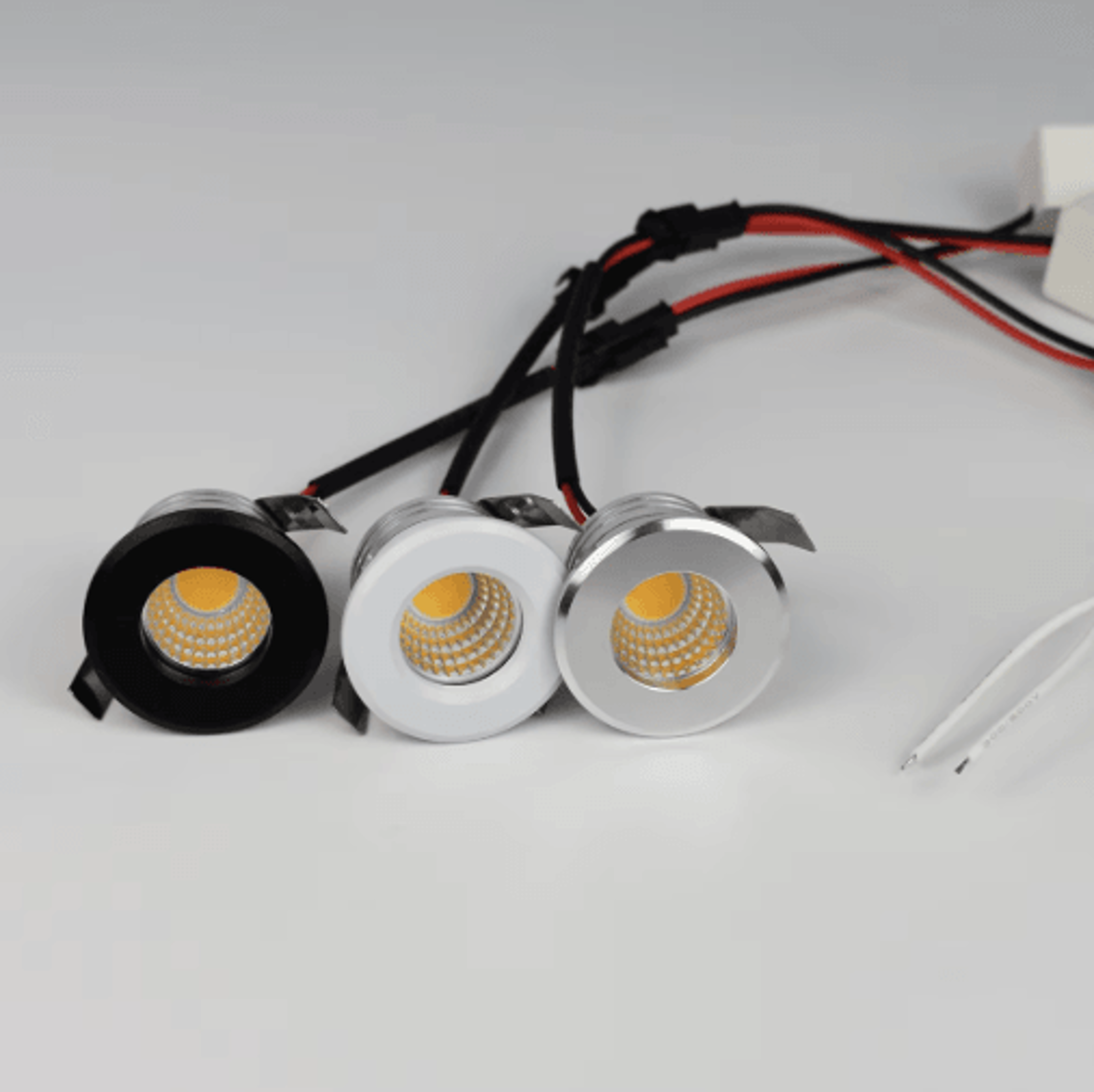 3W Mini COB LED Spotlight  Compact Recessed Light In Black Silver Or White 0