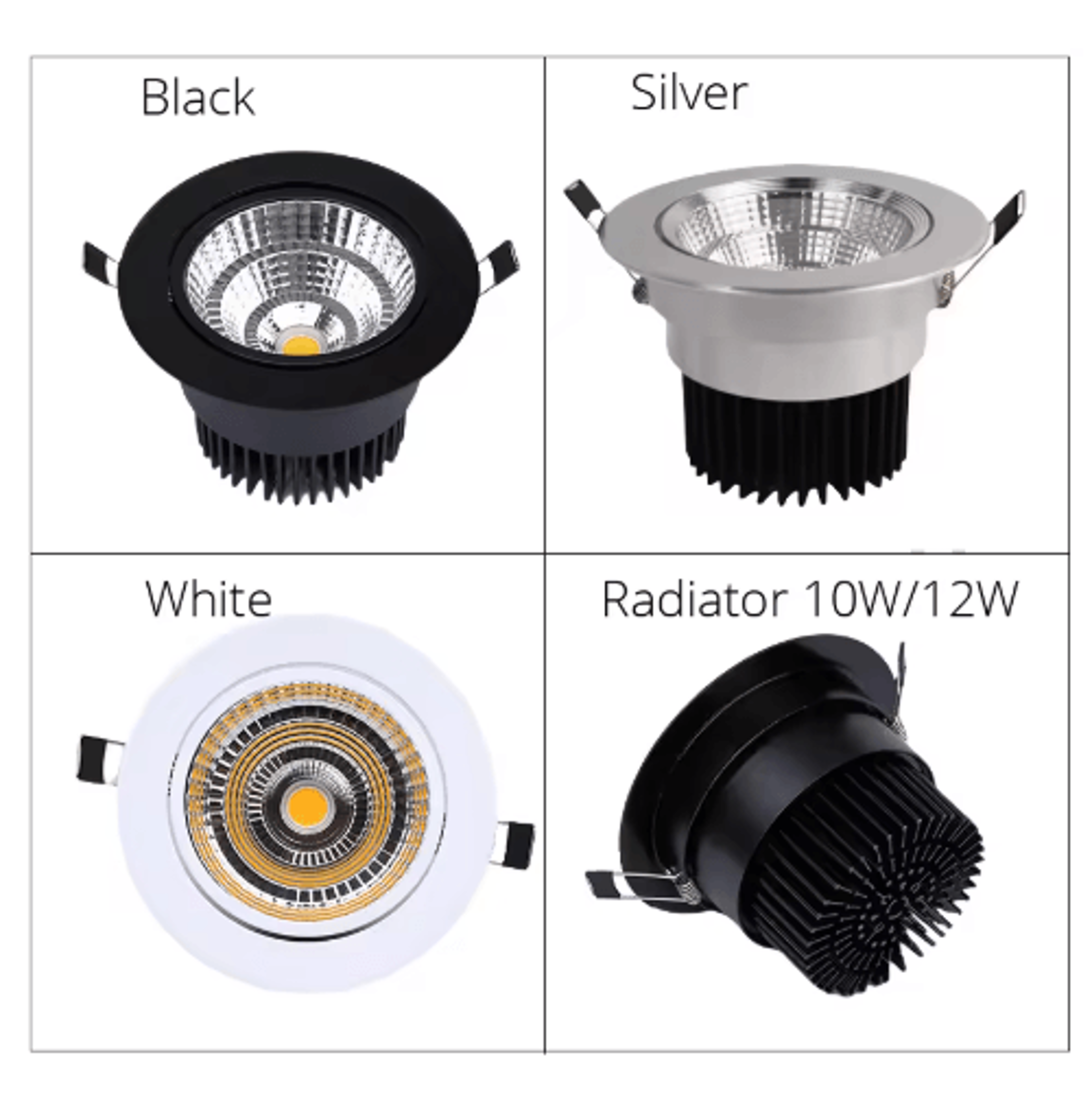 Dimmable COB LED Downlight  Recessed Spotlight 3W 5W 7W 12W 1
