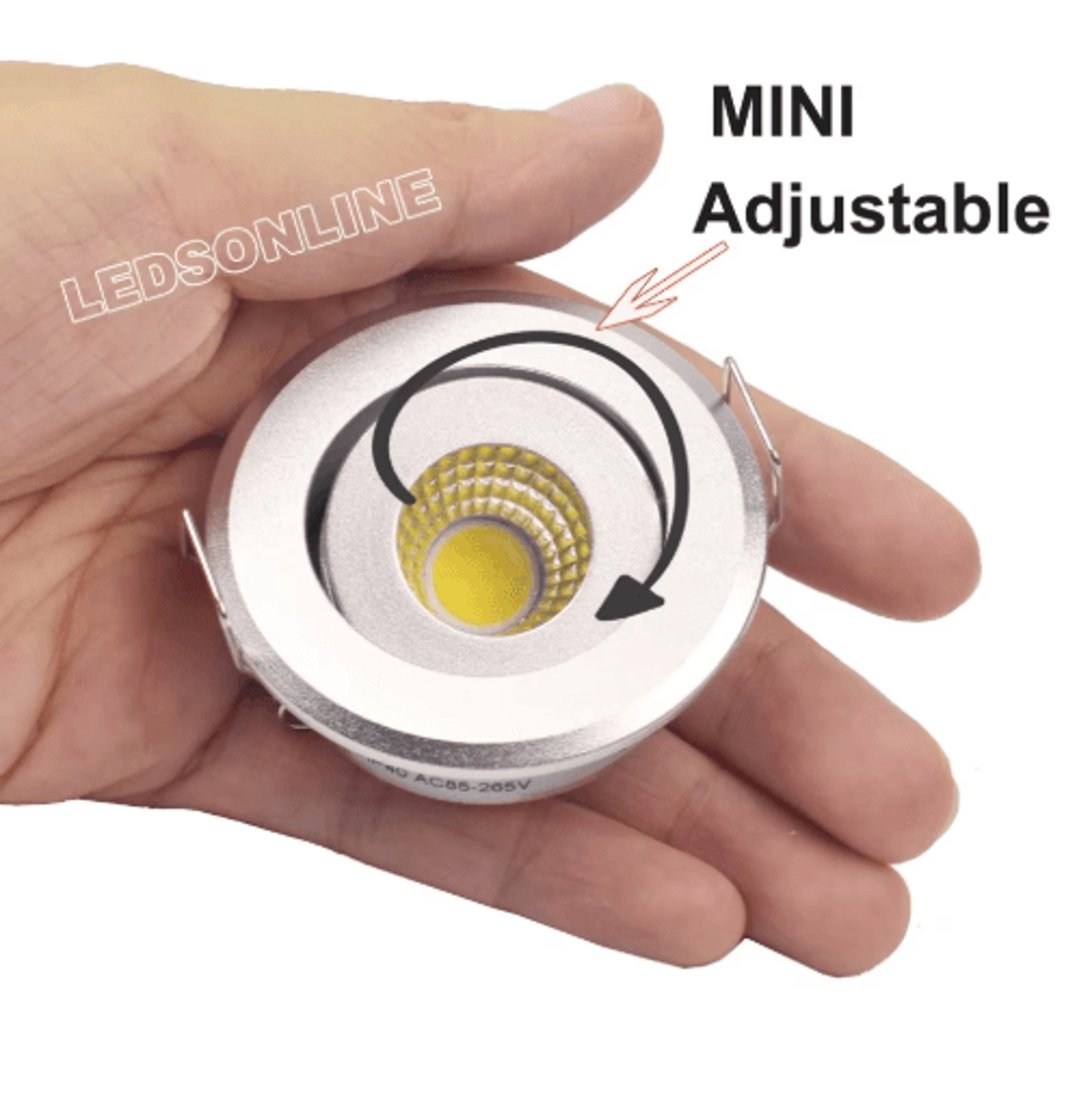 12V 3W Mini COB LED Spotlight  Recessed Cabinet And Showcase Light 2