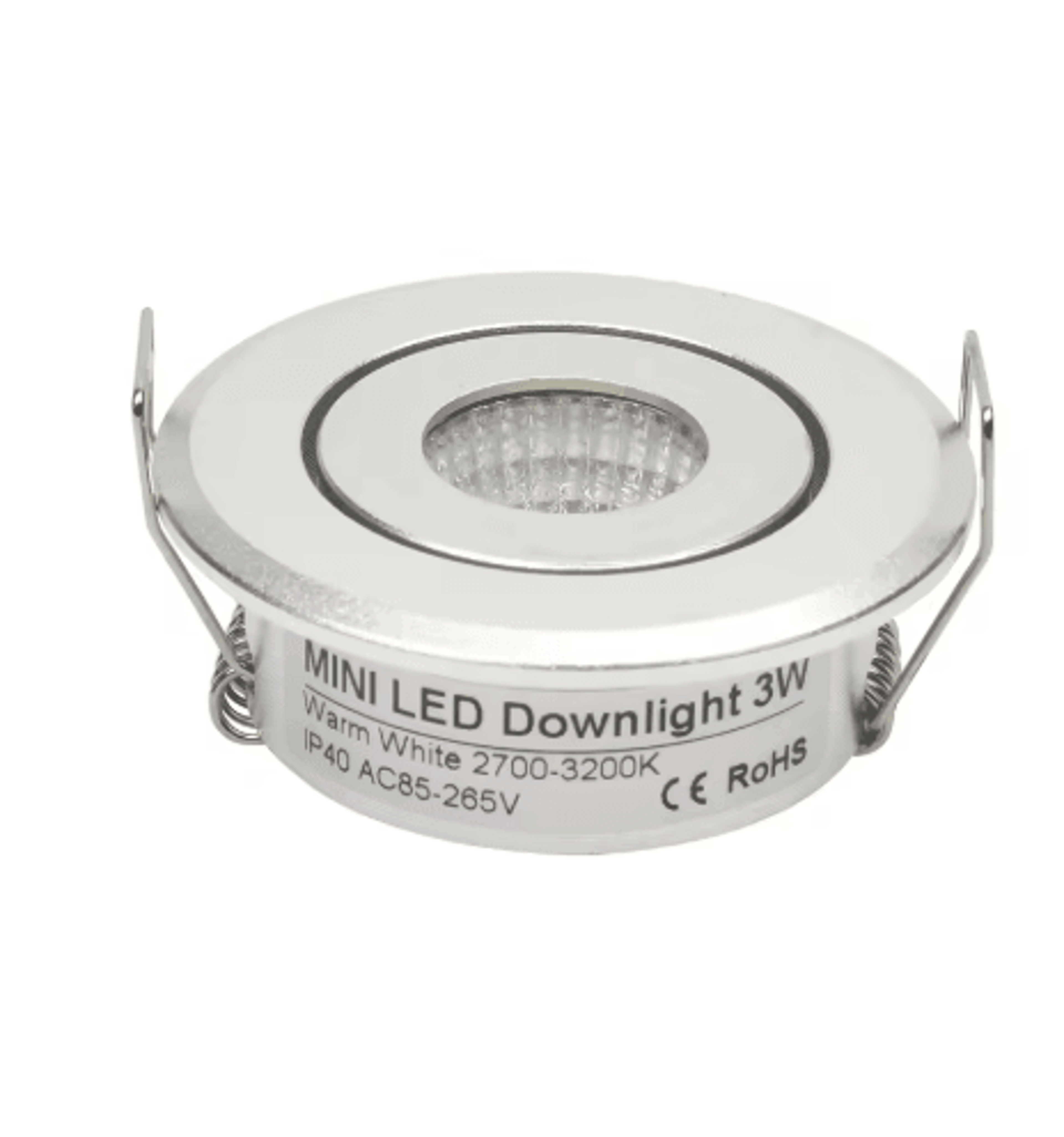 10Pack Mini LED Recessed Downlights  1W 3W Silver Aluminum Spotlights 6