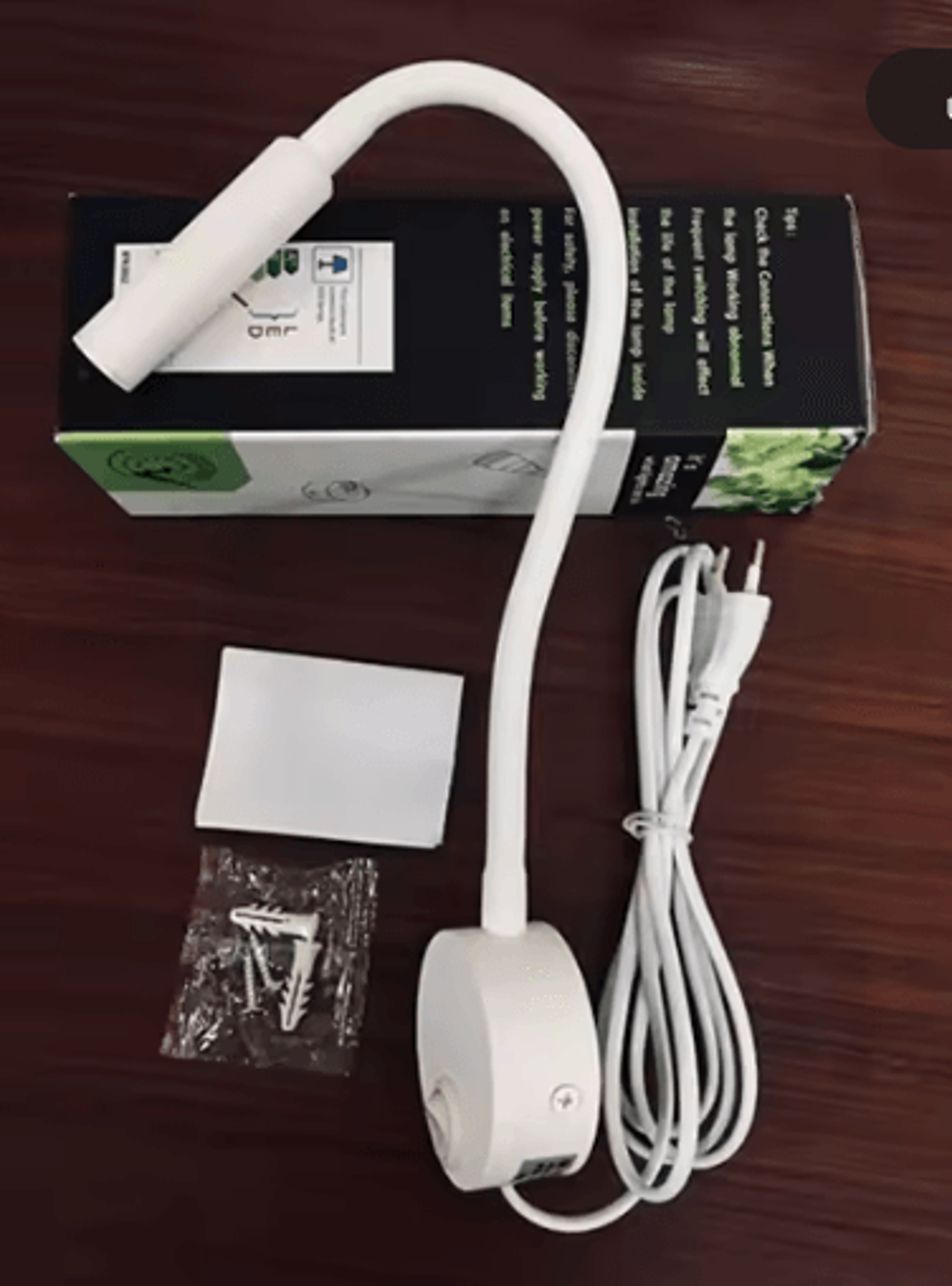 2Pack 3W LED Wall Reading Lamps  Modern Bedside Lights With EU Or US Plug 2