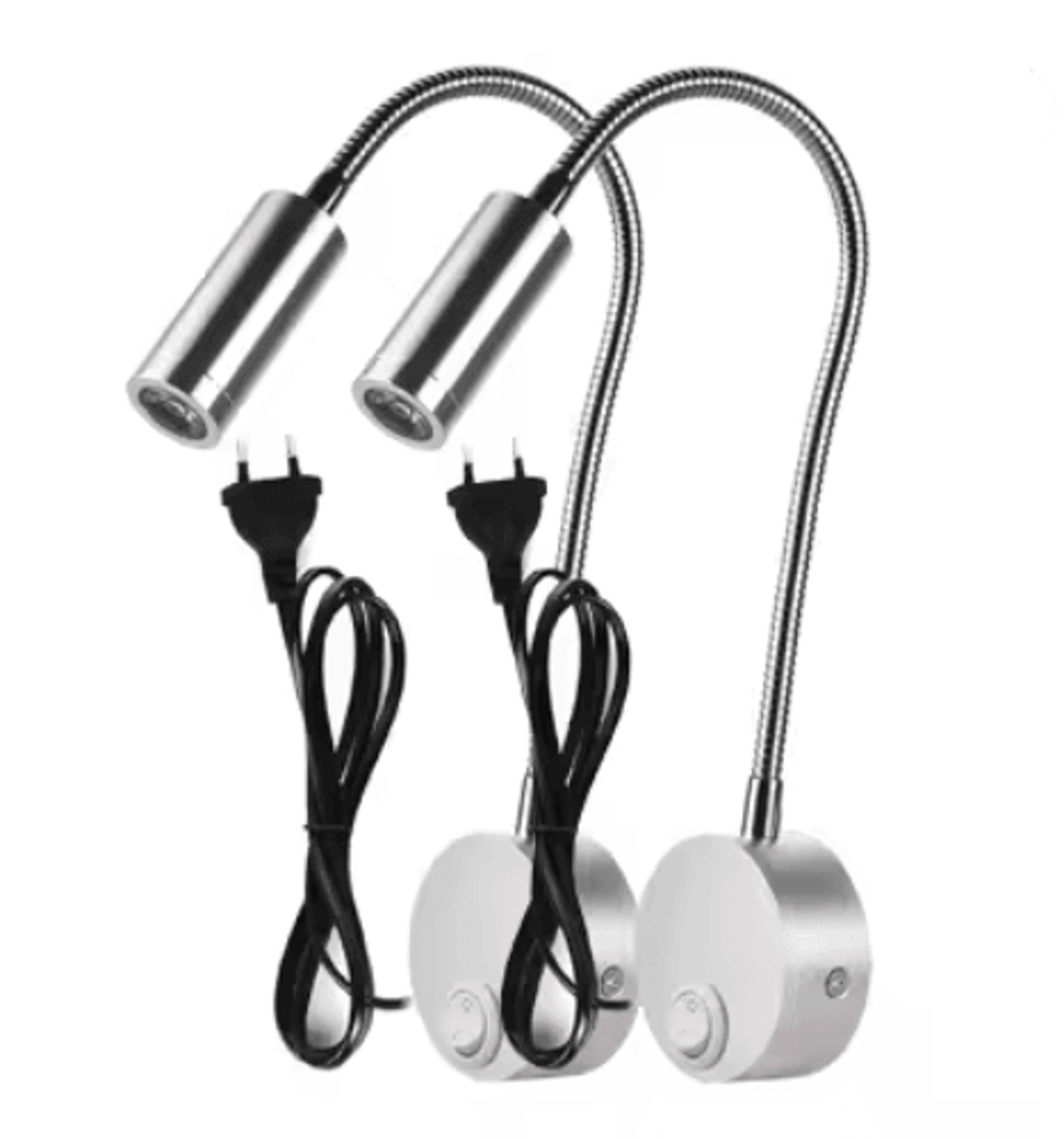 2Pack 3W LED Wall Reading Lamps  Modern Bedside Lights With EU Or US Plug 3