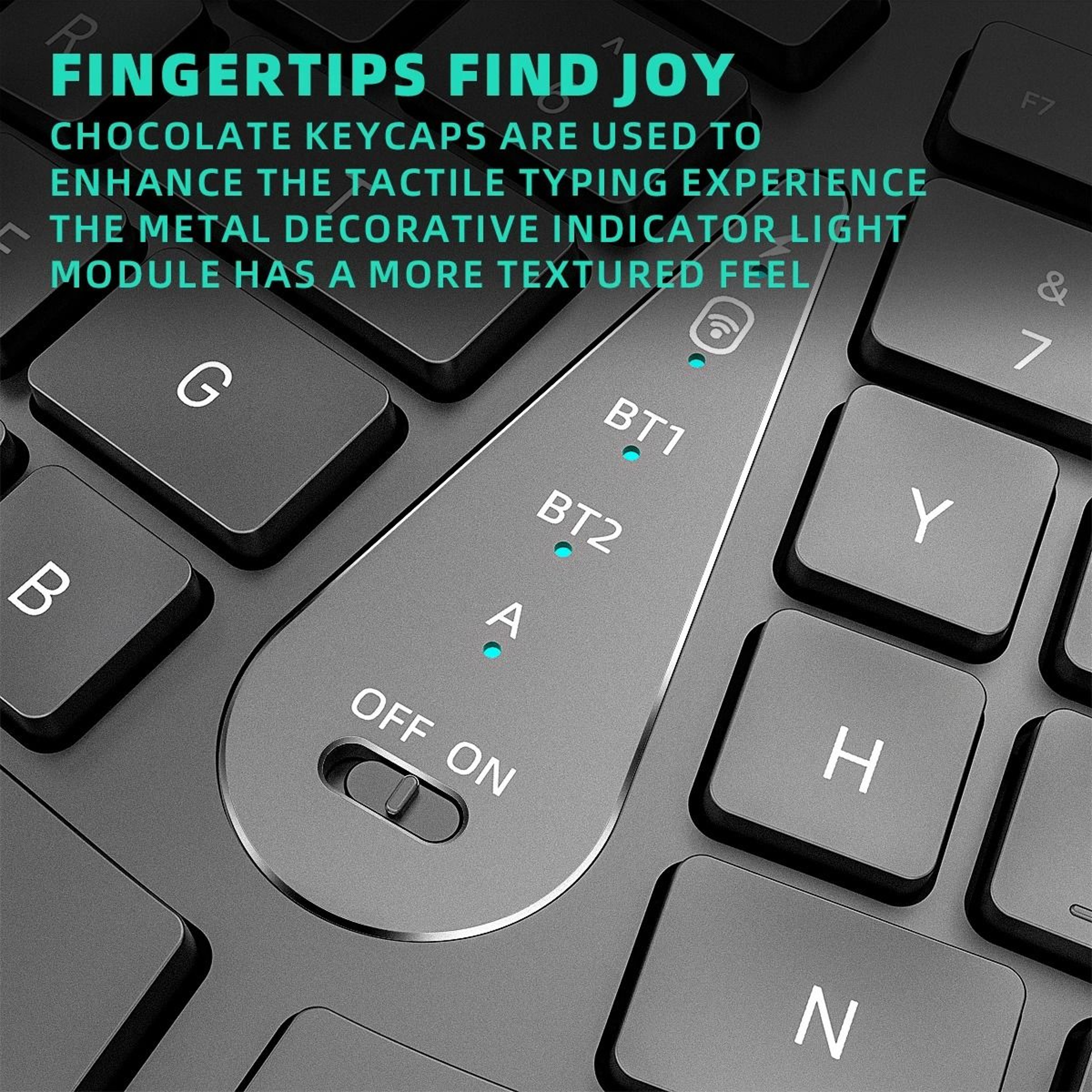 Ergonomic Wireless Keyboard With Palm Rest Multi Device Bluetooth Rechargeable 4
