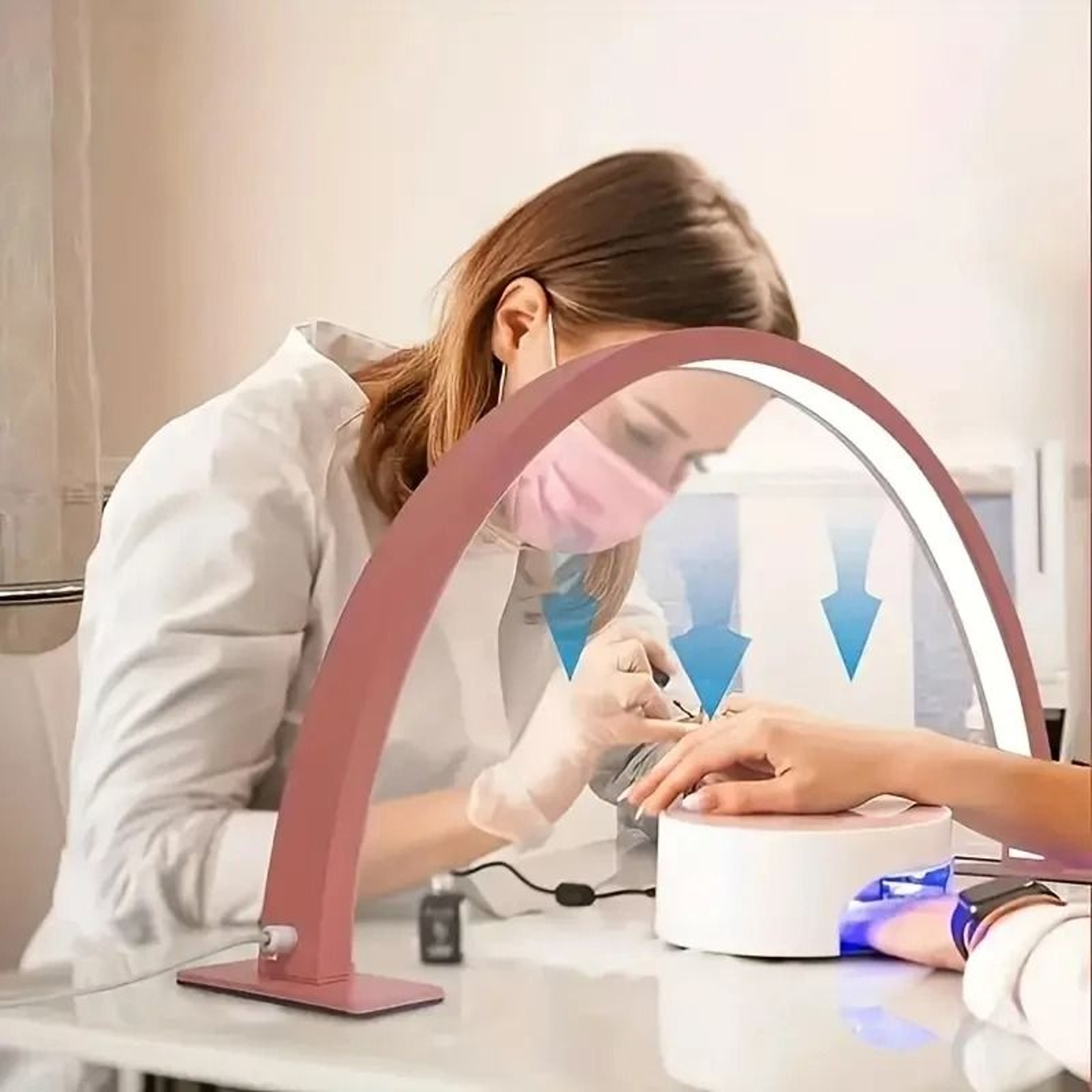 Moon Arc LED Nail Desk Lamp With Adjustable Brightness 7