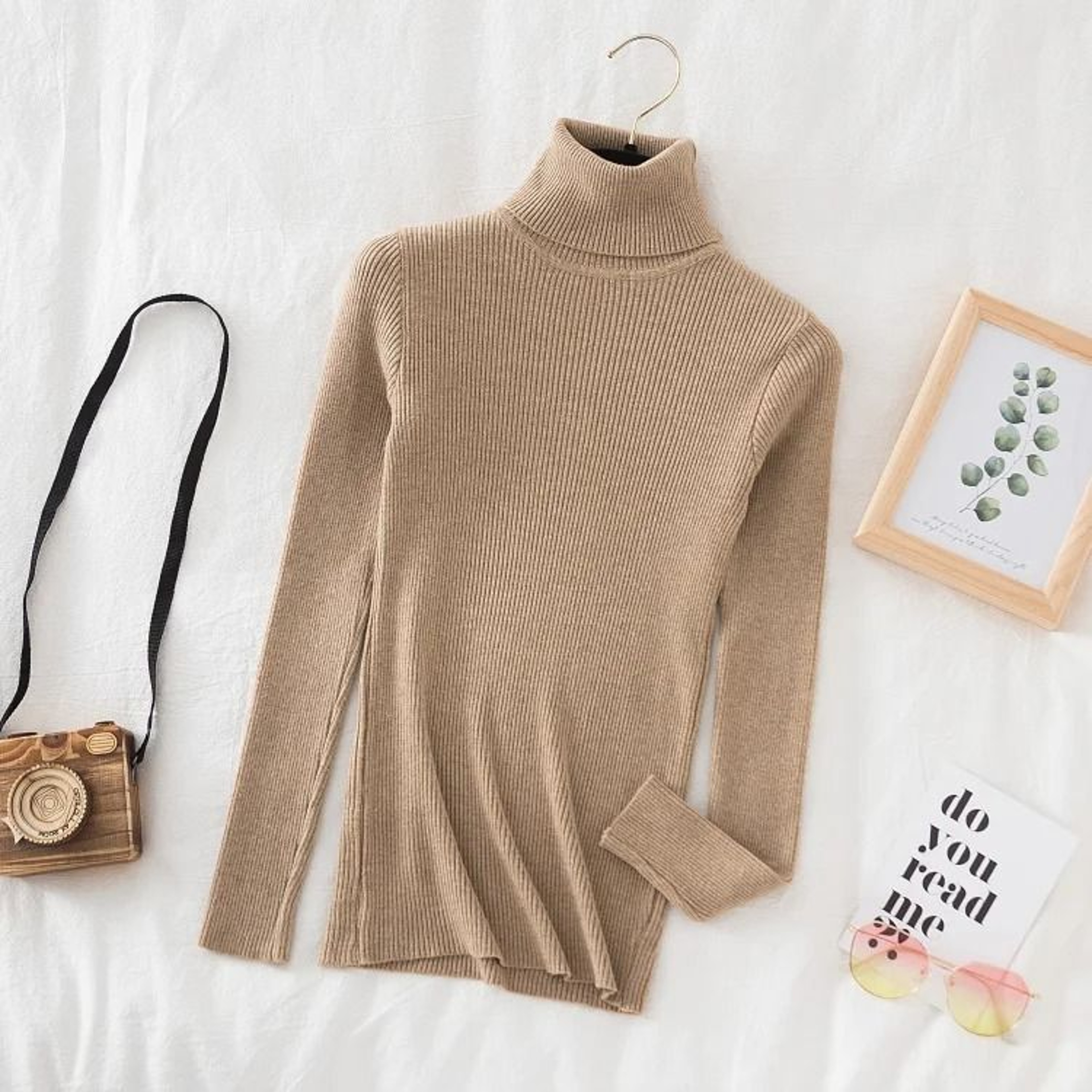 Soft CashmereBlend Turtleneck Sweater For Women  Classic Winter Pullover 2