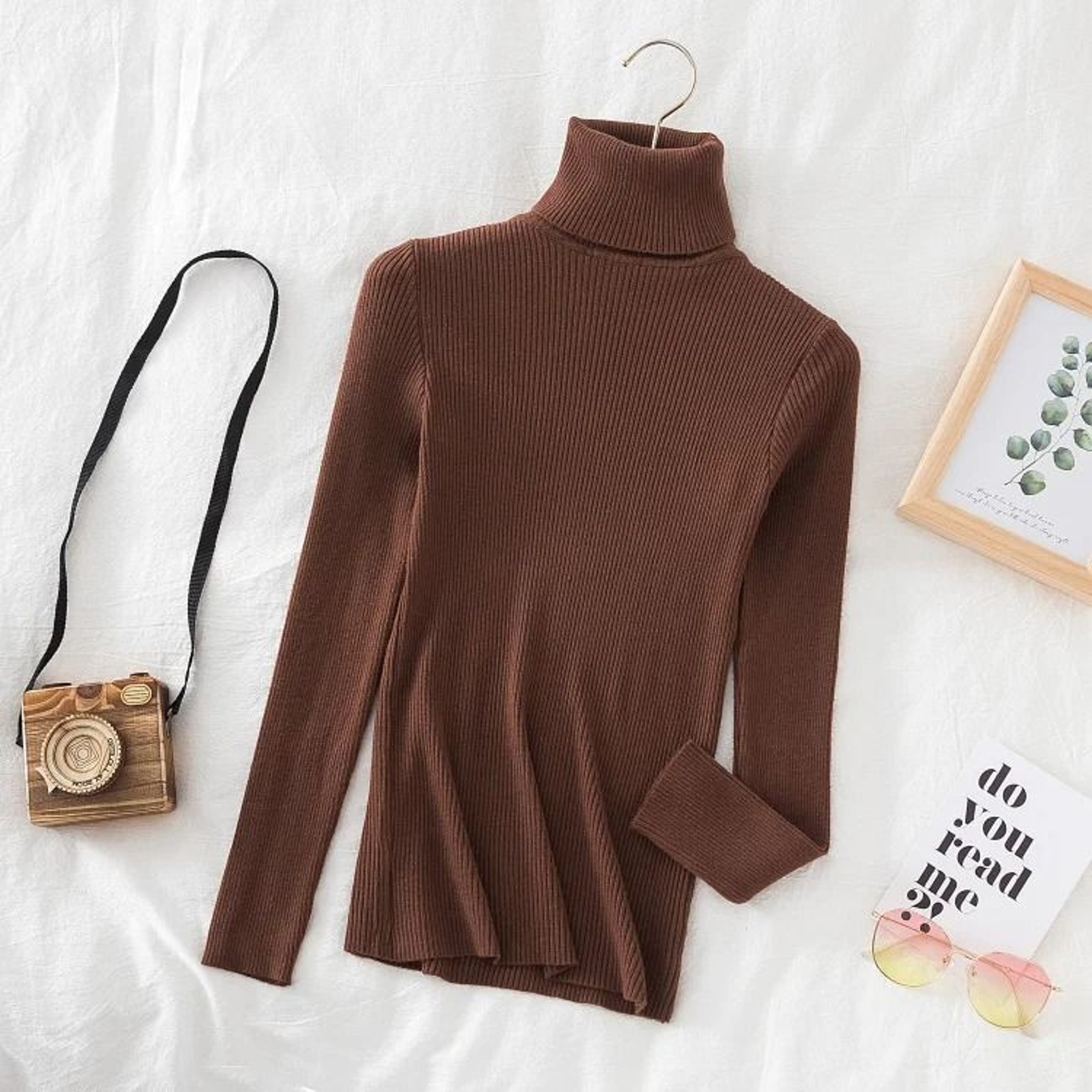 Soft CashmereBlend Turtleneck Sweater For Women  Classic Winter Pullover 5