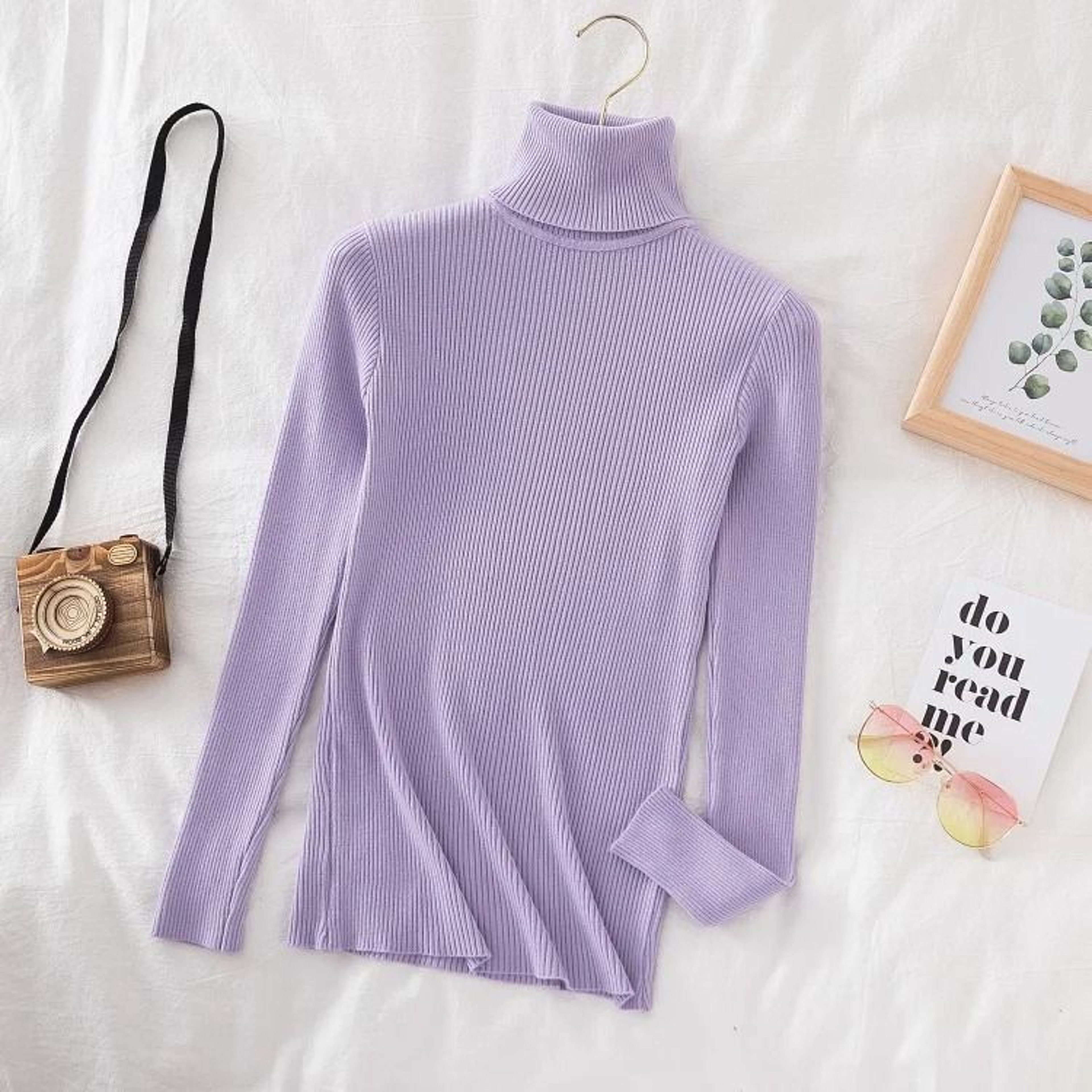 Soft CashmereBlend Turtleneck Sweater For Women  Classic Winter Pullover 7