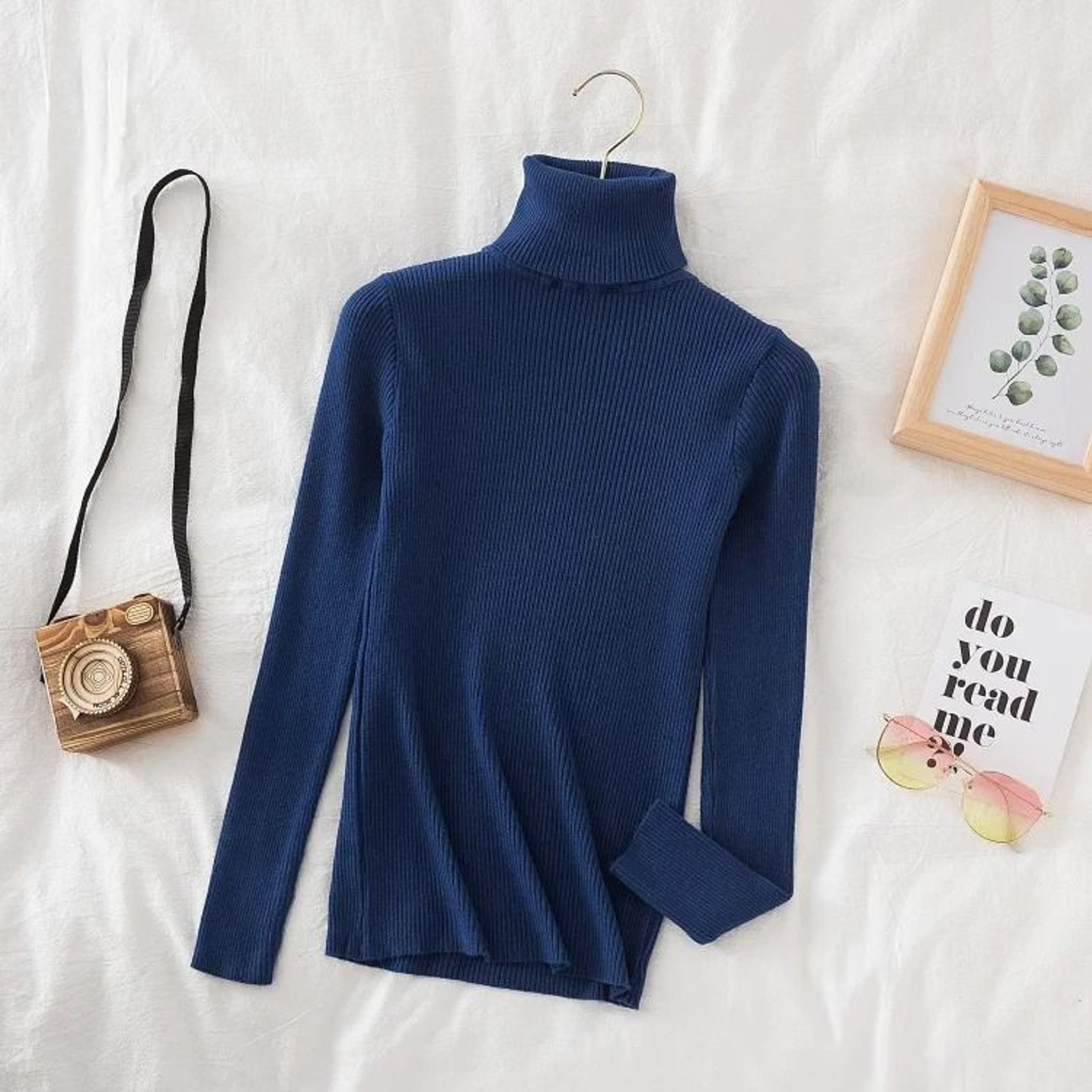Soft CashmereBlend Turtleneck Sweater For Women  Classic Winter Pullover 17