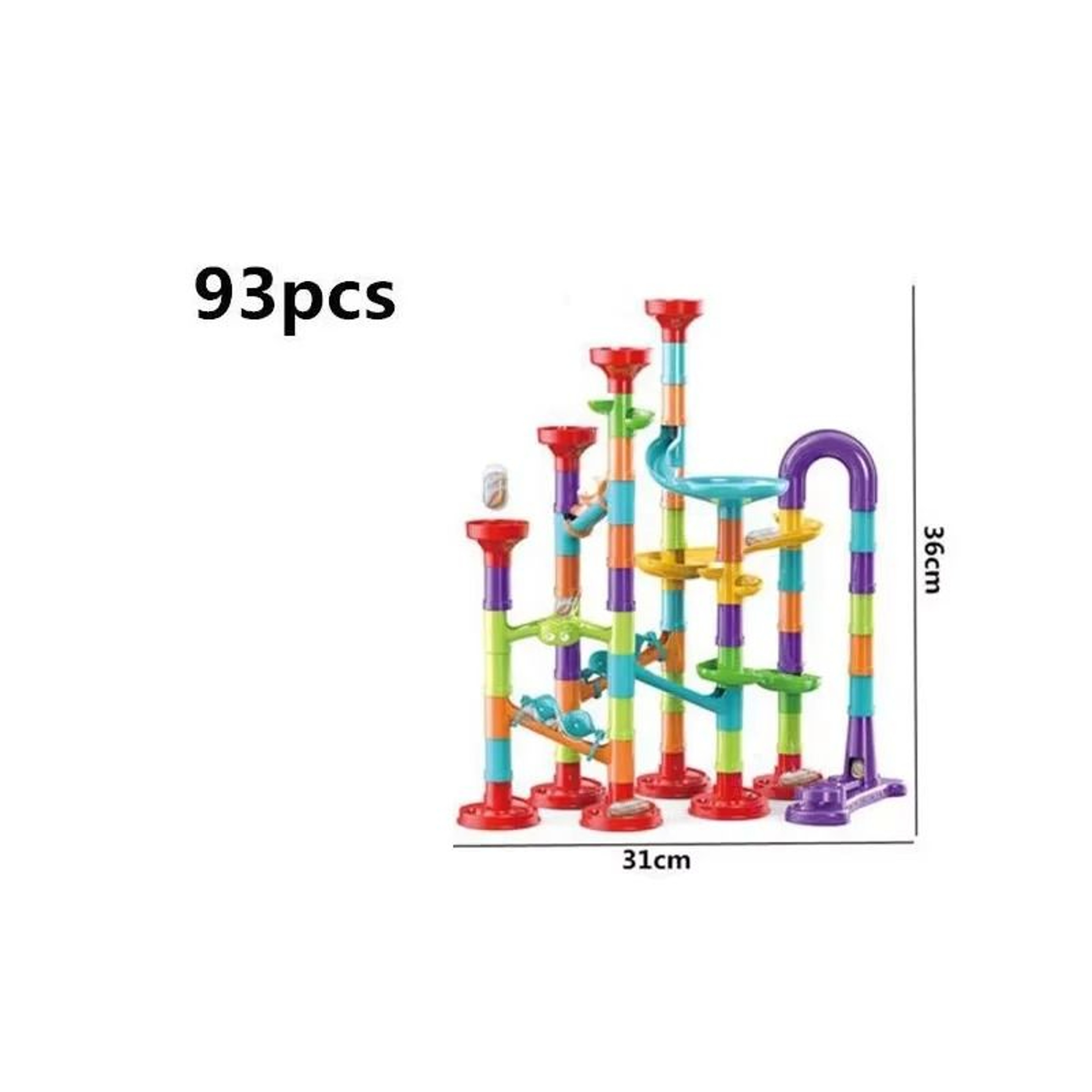 Kids Marble Run Building Blocks Race Track Set 0