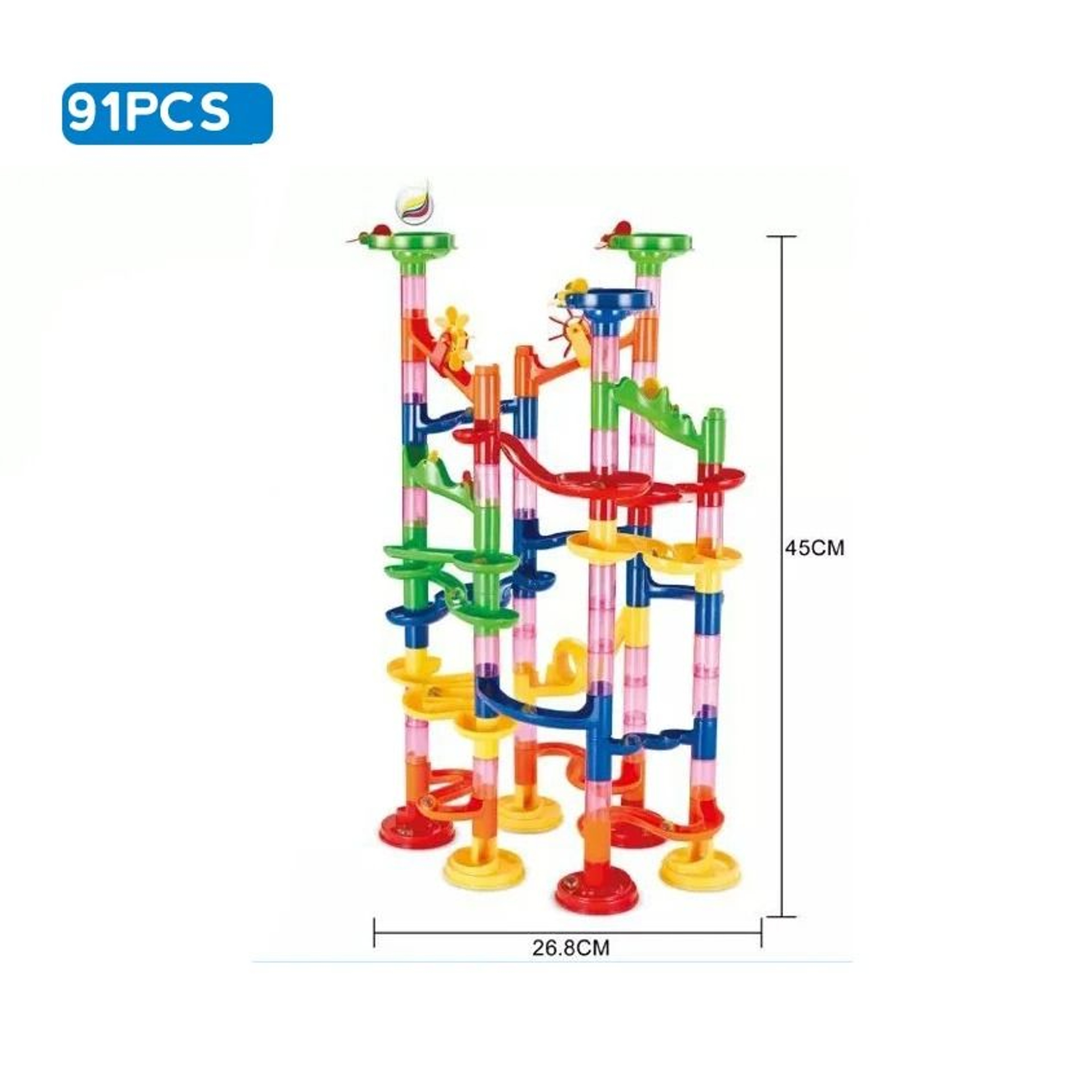 Kids Marble Run Building Blocks Race Track Set 9