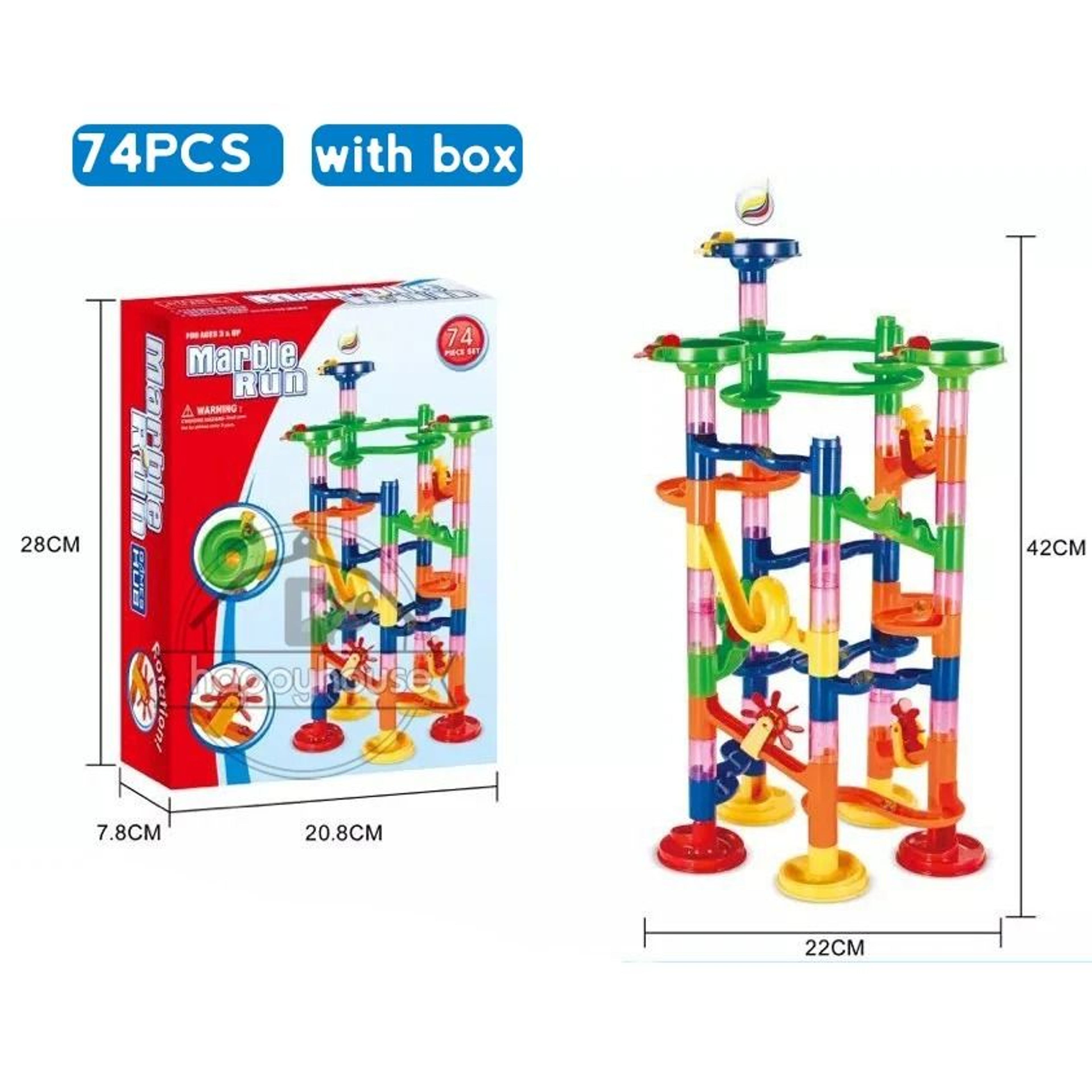 Kids Marble Run Building Blocks Race Track Set 17