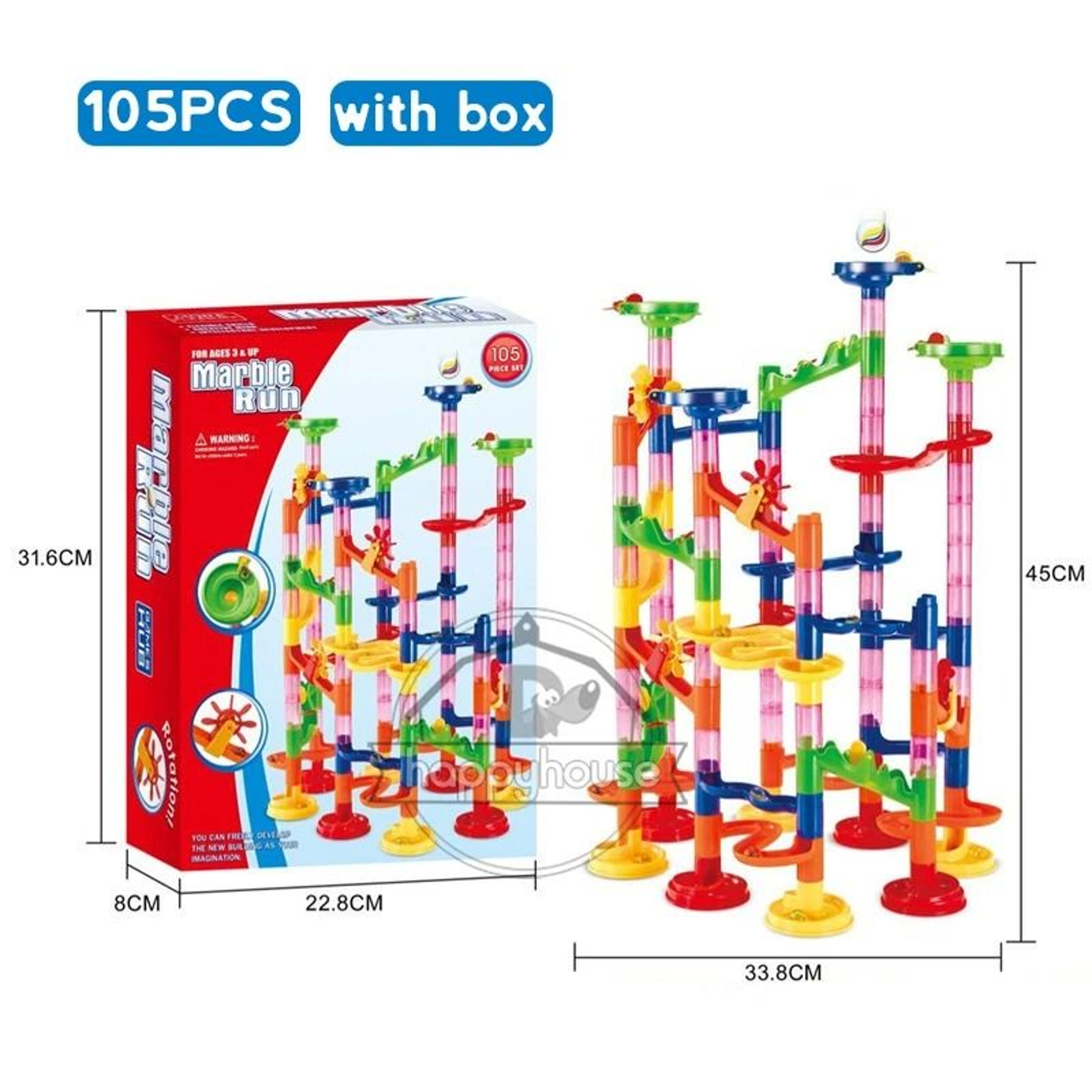 Kids Marble Run Building Blocks Race Track Set 26