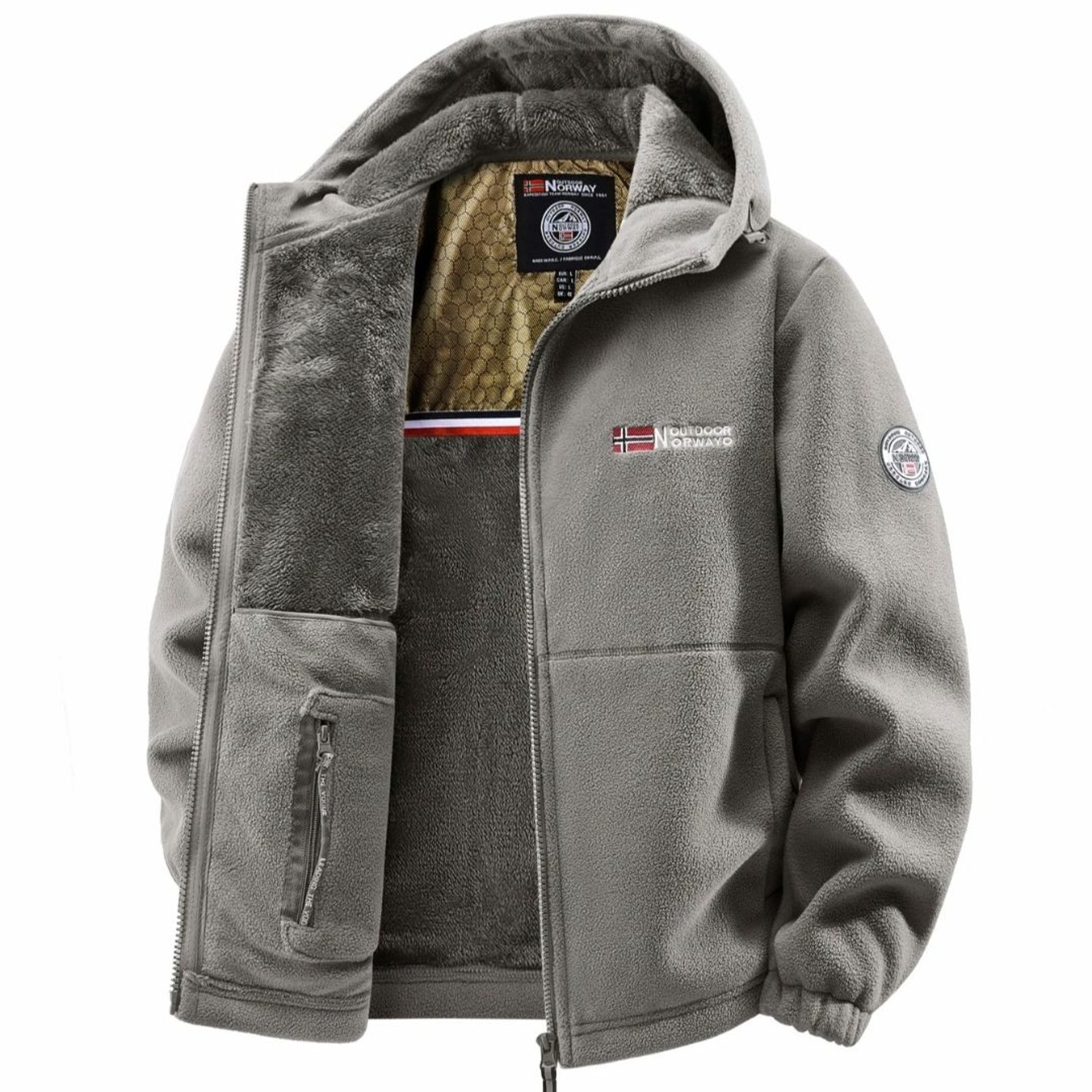 Mens Outdoor Hooded Winter Jacket Windproof Warm Travel Coat 3