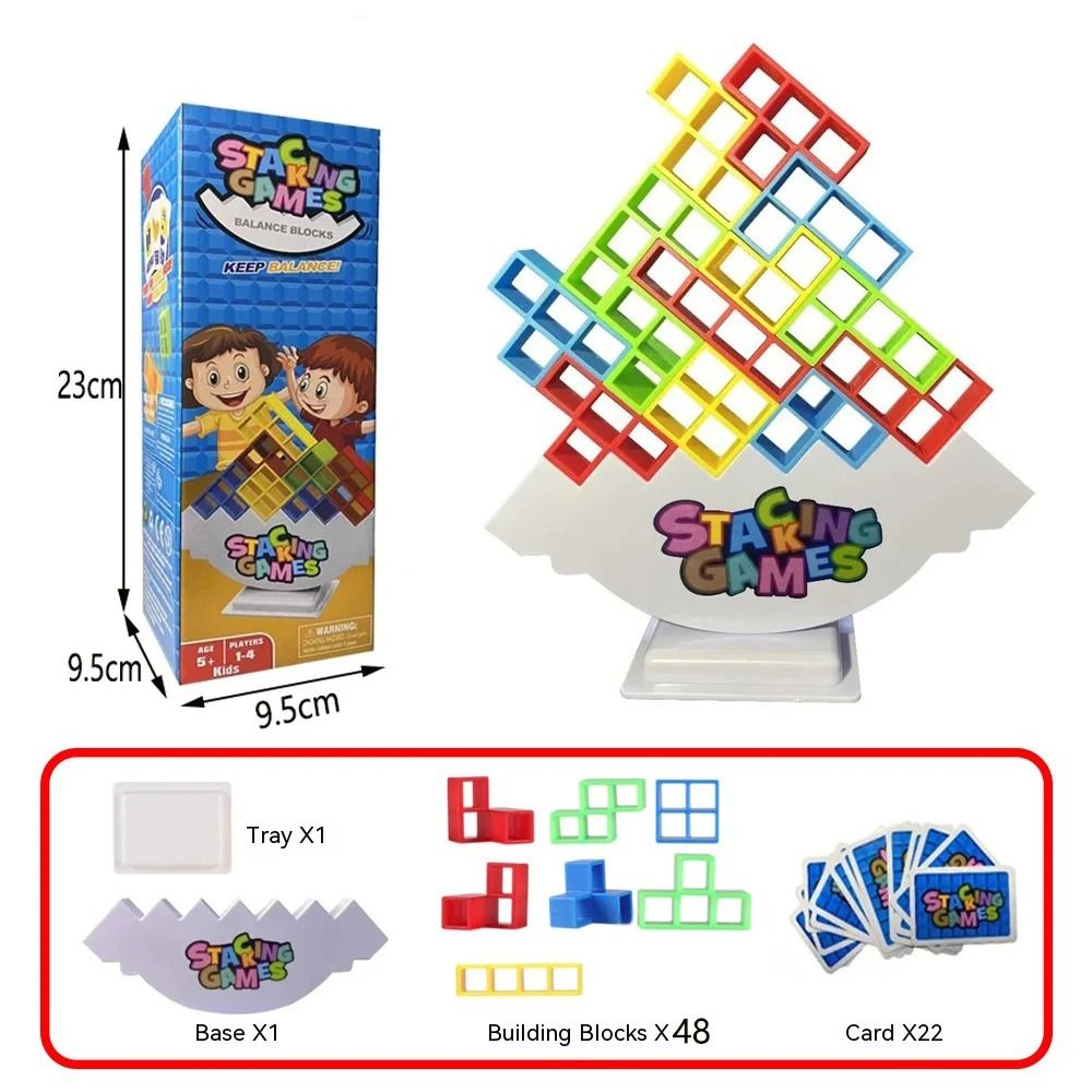 Balance Stacking Tower Building Block Toy Educational Tabletop Game For Kids And Family 1