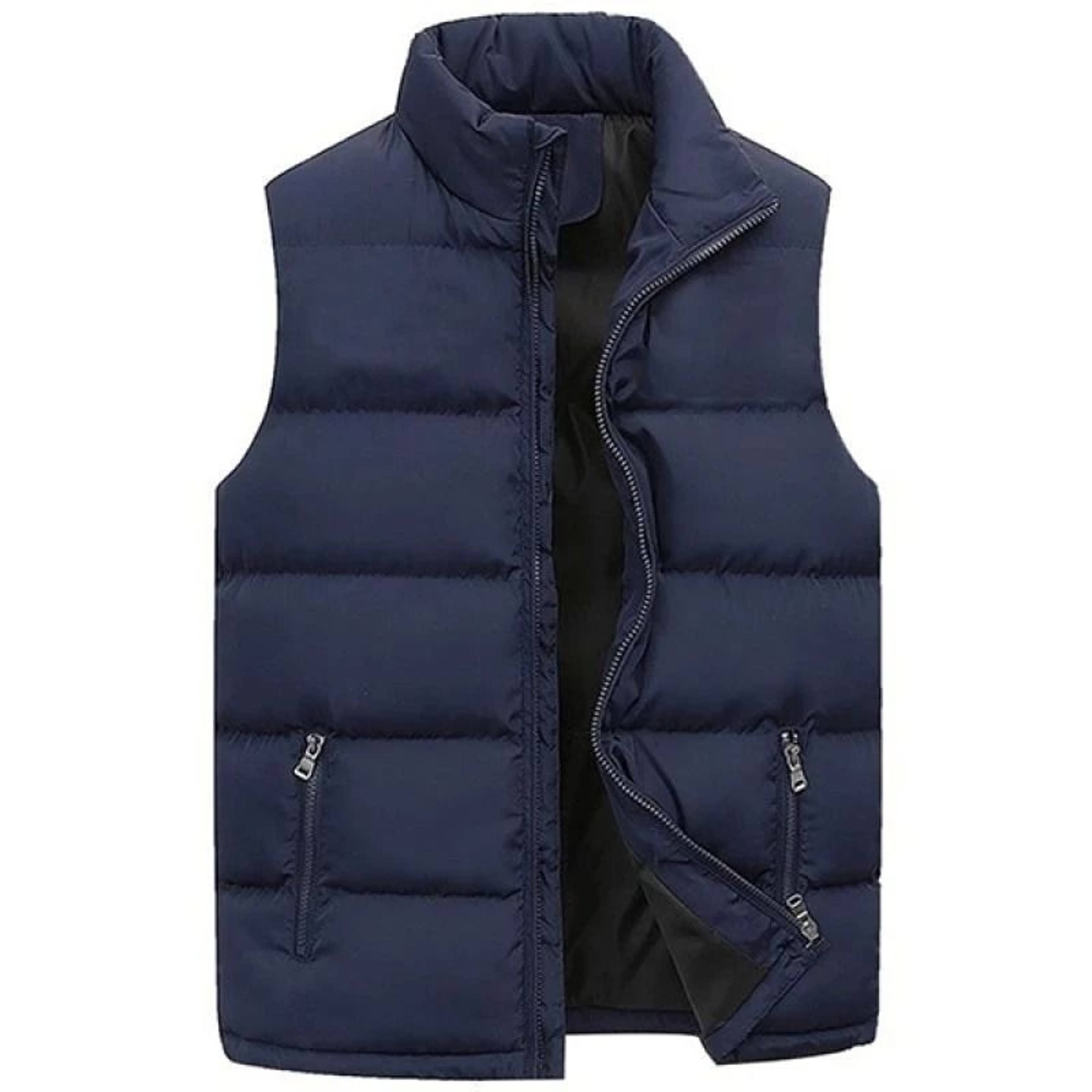 Mens Winter Vest Jacket Waterproof Sleeveless Stand Collar Casual Waistcoat 0