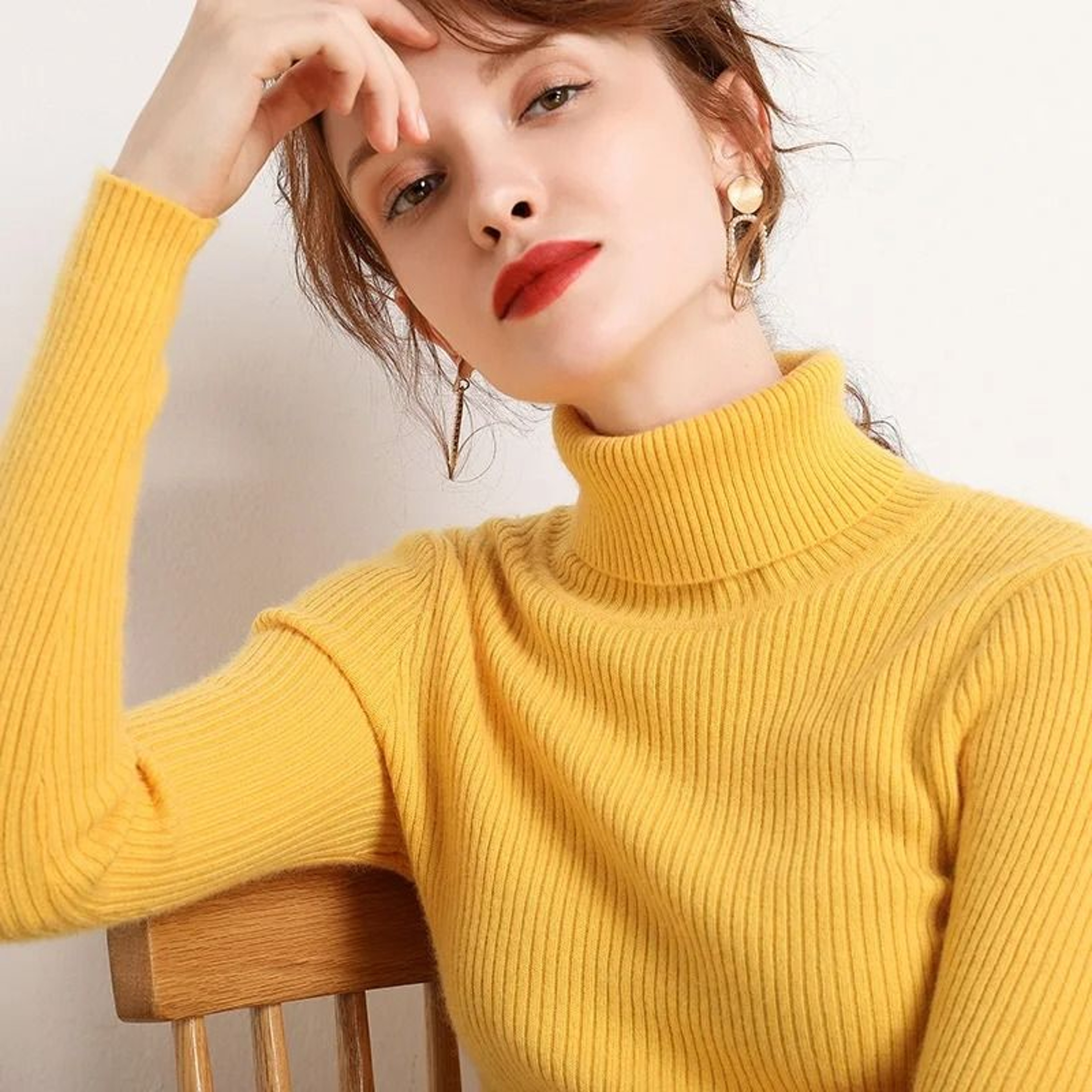 Heliar Womens Turtleneck Knitted Pullover Soft Autumn Winter Sweater 1