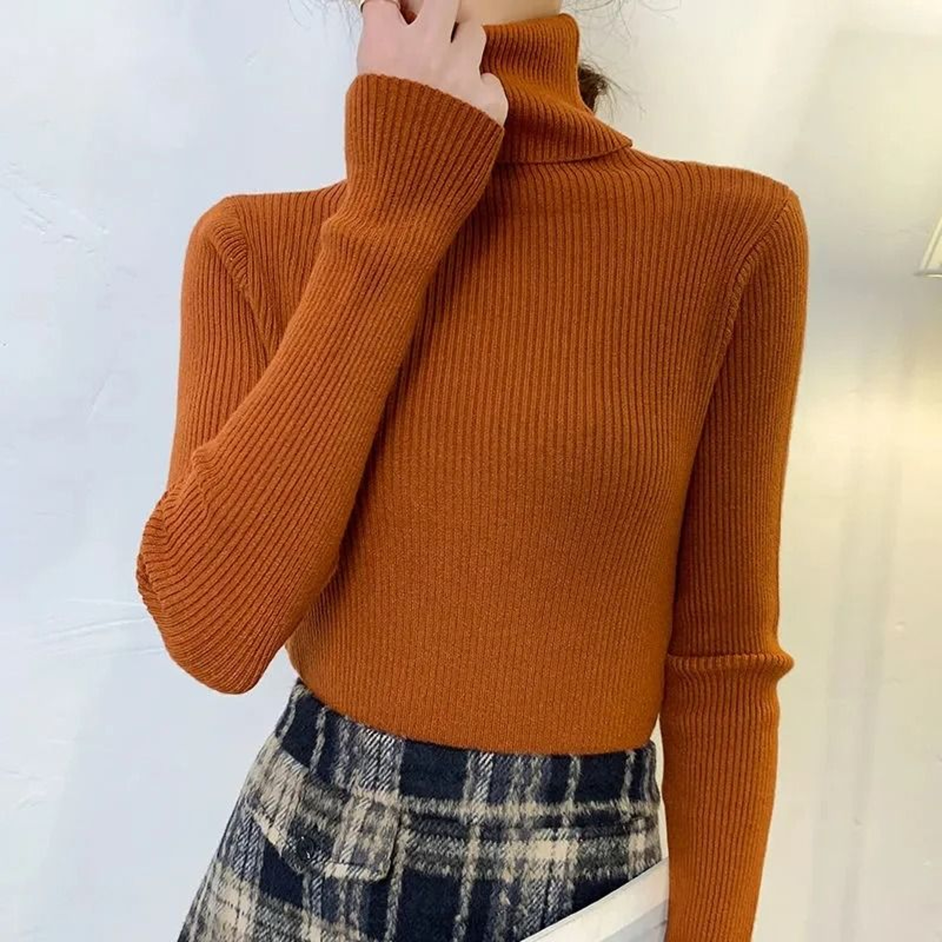 Heliar Womens Turtleneck Knitted Pullover Soft Autumn Winter Sweater 3