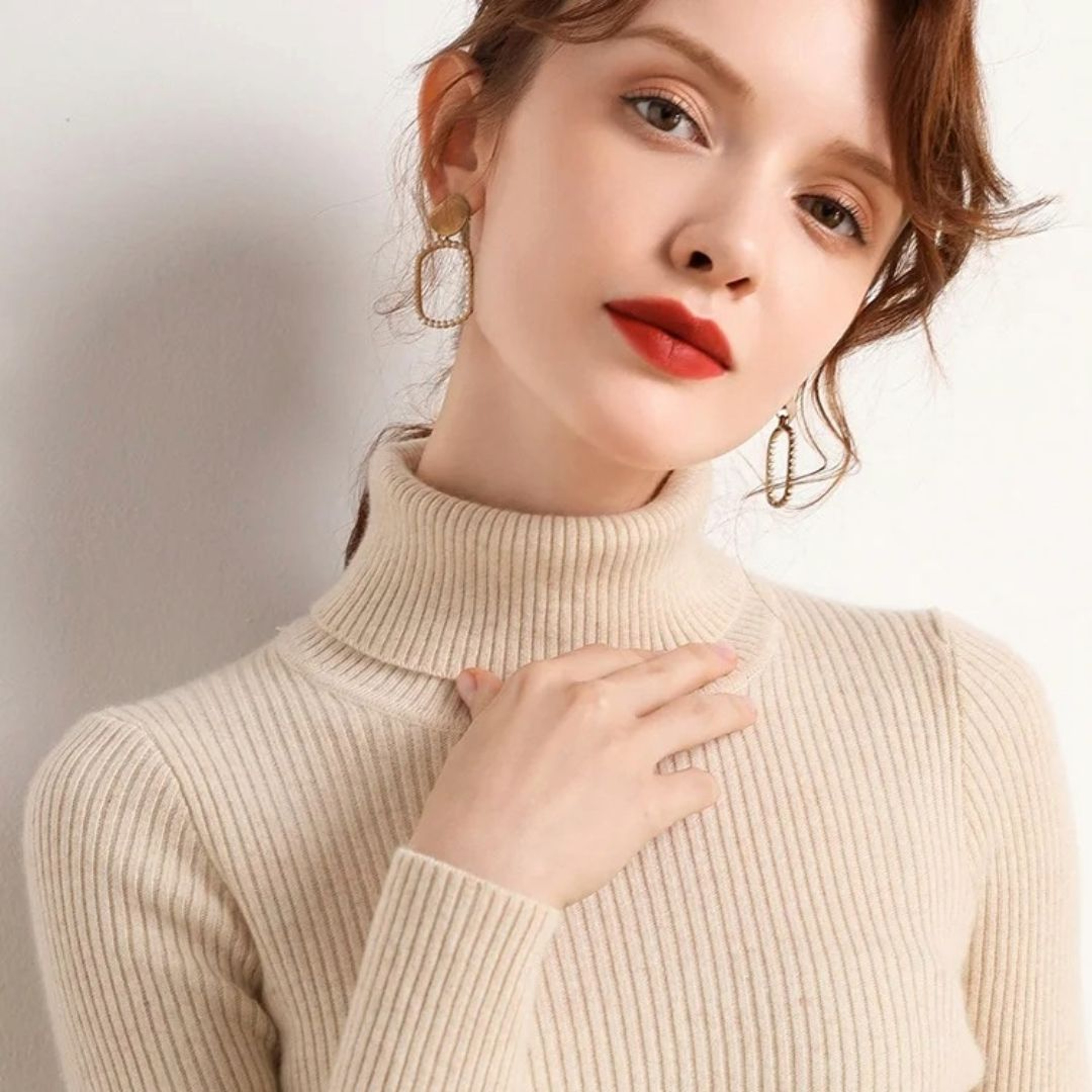 Heliar Womens Turtleneck Knitted Pullover Soft Autumn Winter Sweater 20