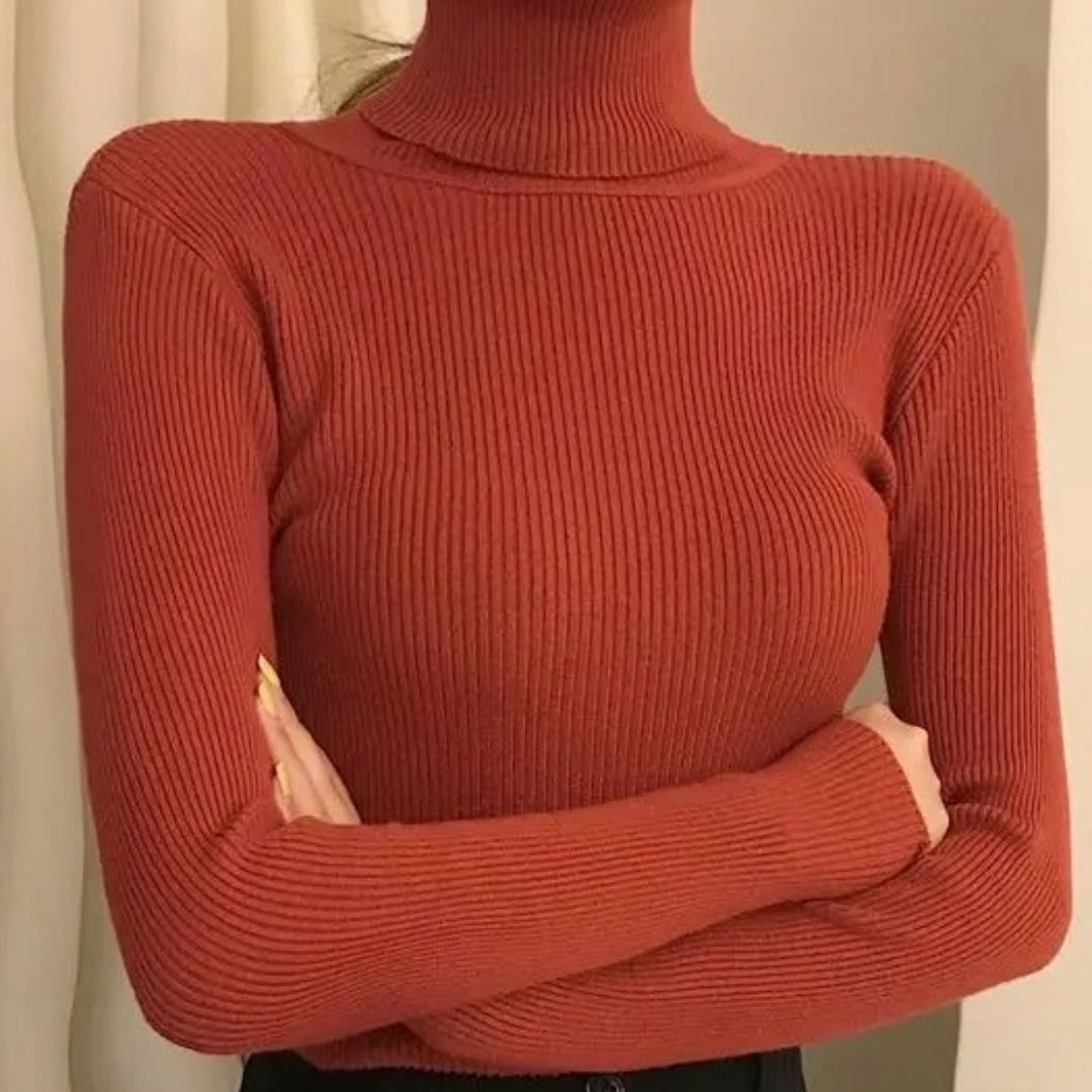 Heliar Womens Turtleneck Knitted Pullover Soft Autumn Winter Sweater 9