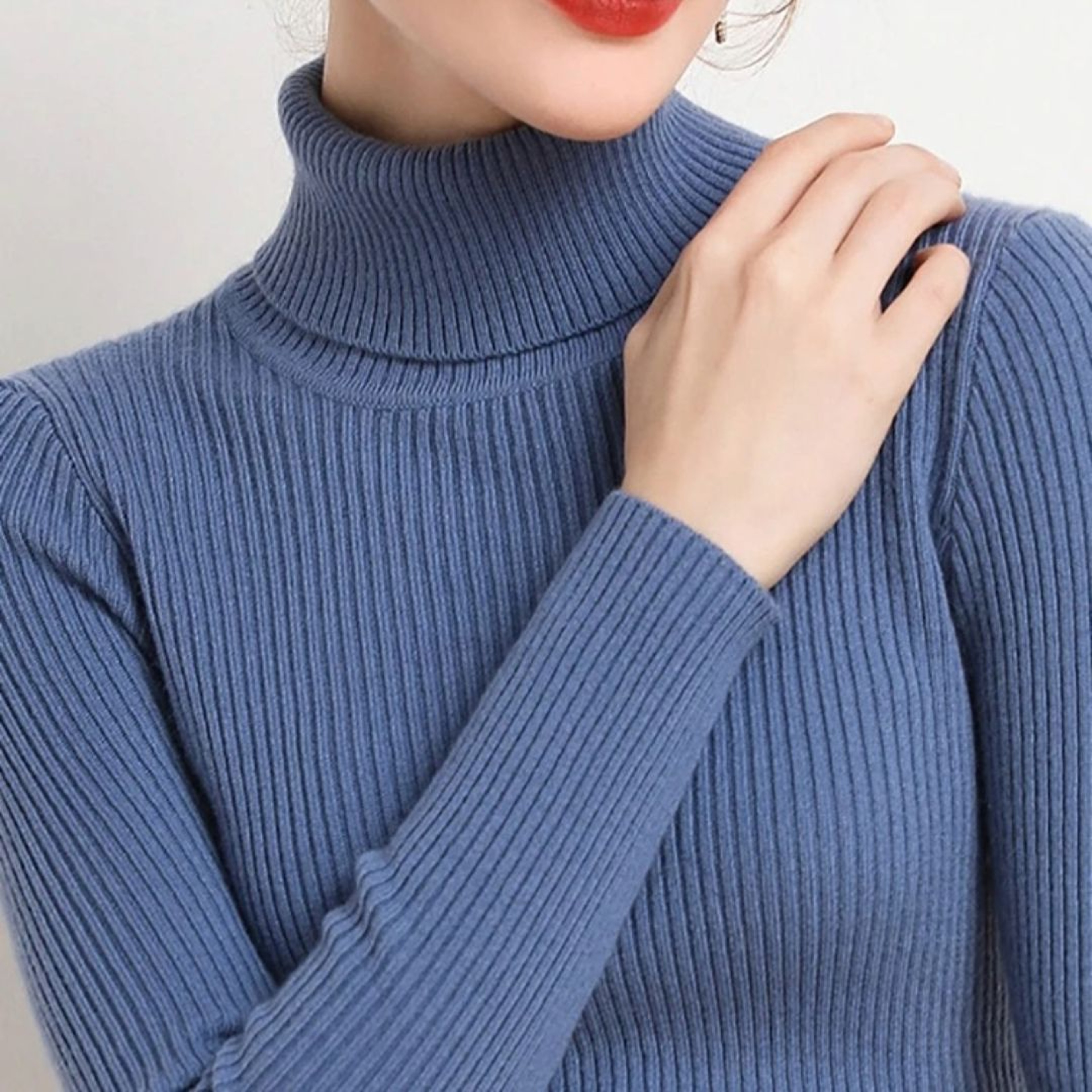Heliar Womens Turtleneck Knitted Pullover Soft Autumn Winter Sweater 14