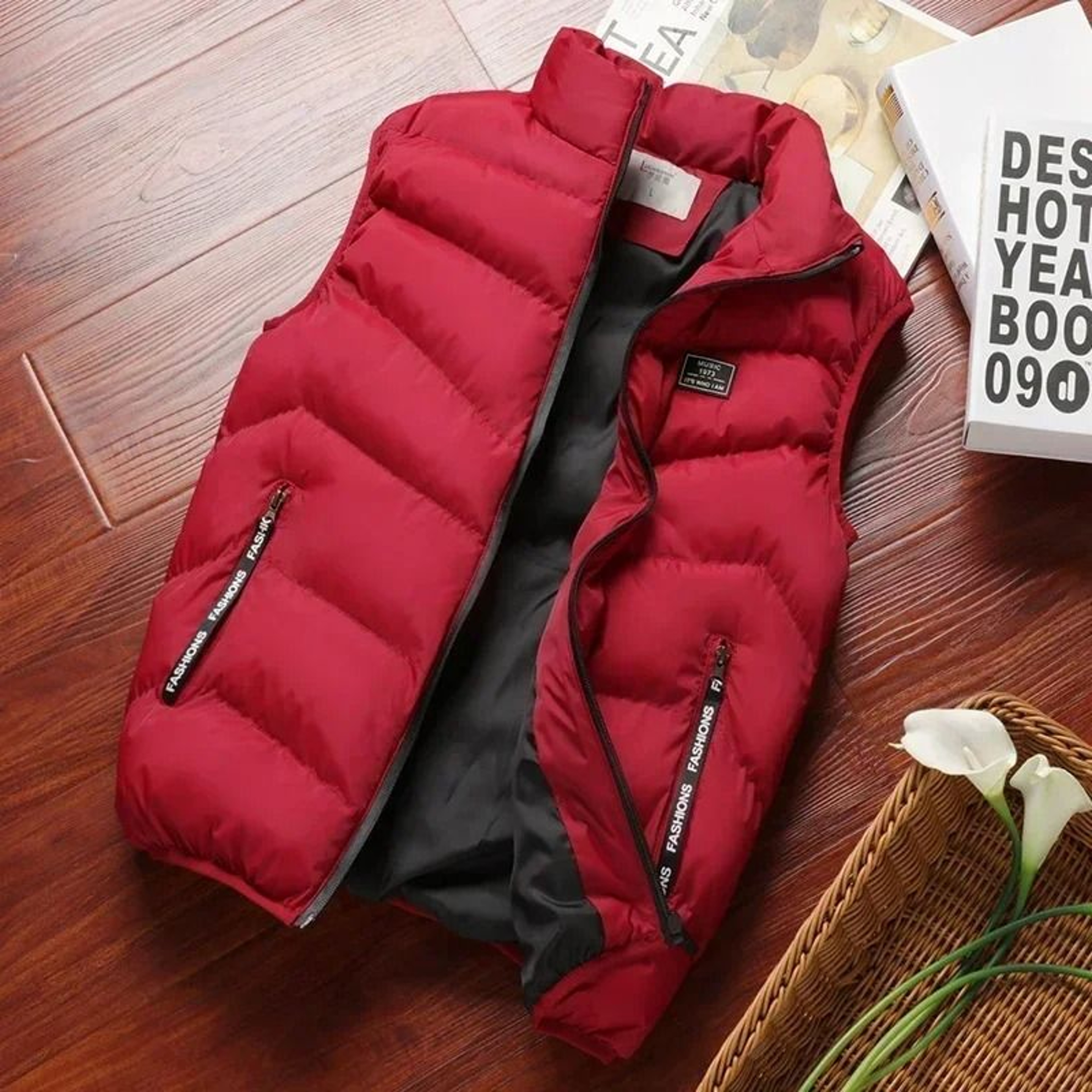 Mens Winter Puffer Vest Sleeveless Windproof Down Waistcoat 0