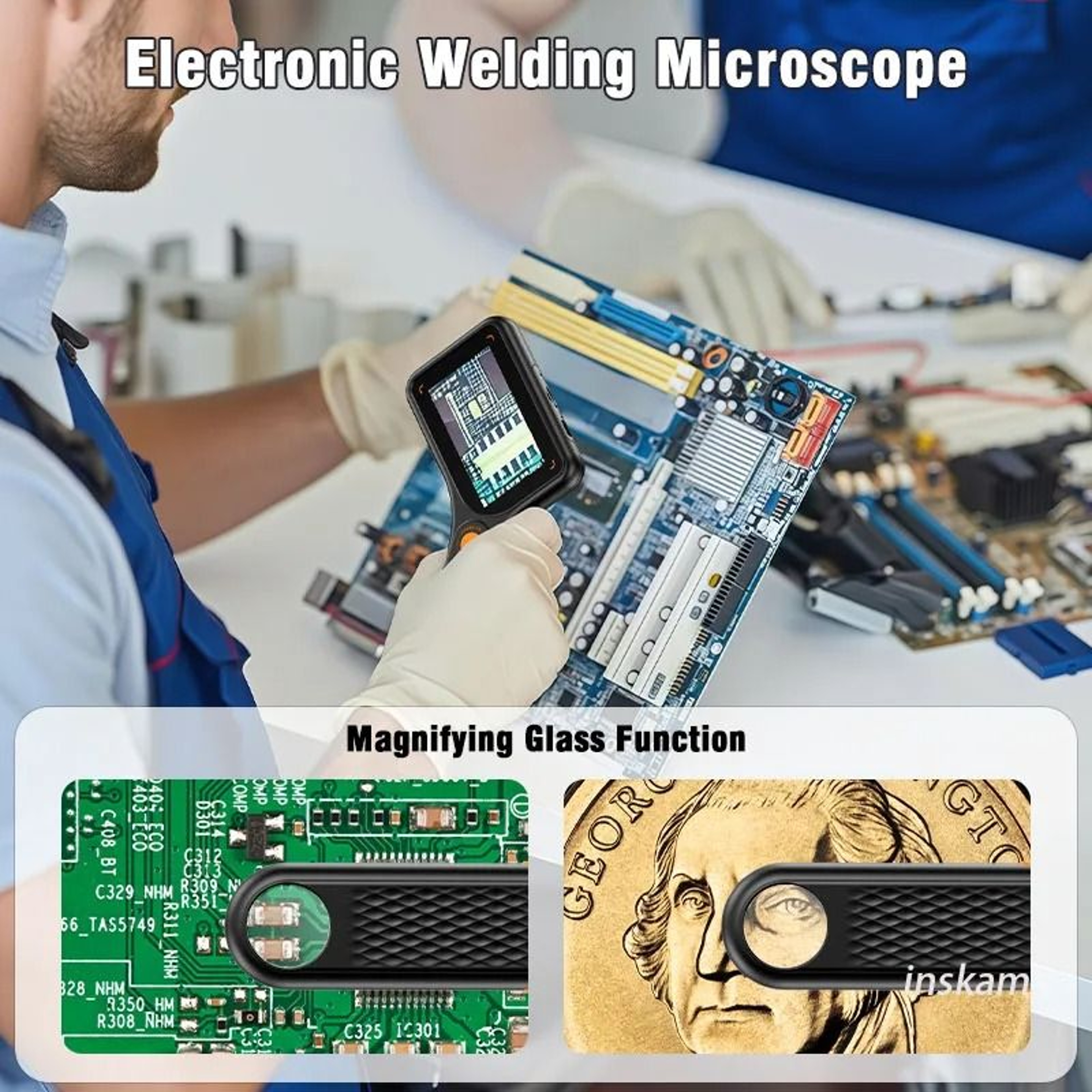 Handheld Digital Microscope With IPS Screen And 500x Magnification 4