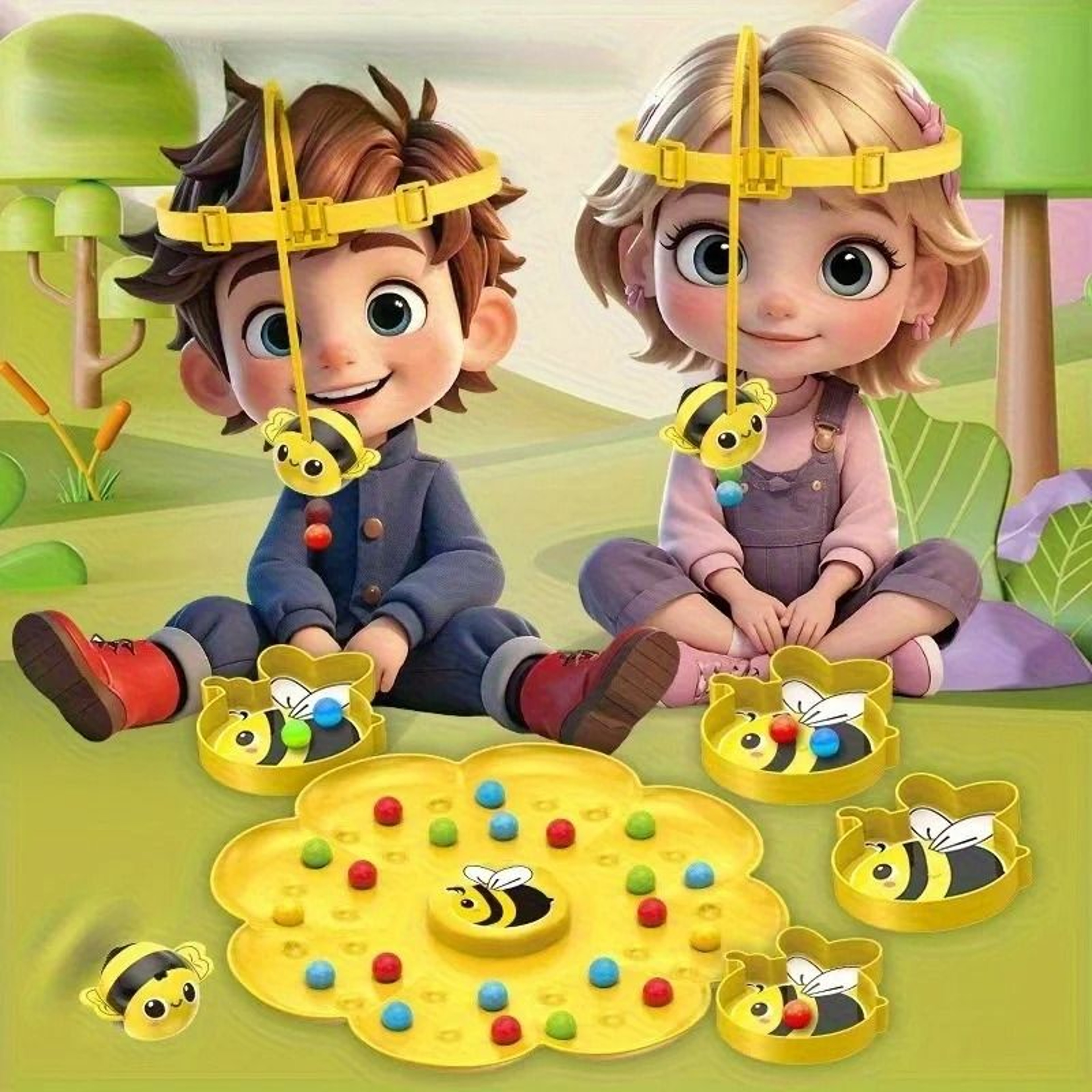 Little Bumblebee Multifunctional Fishing Board Game Educational Toy 7