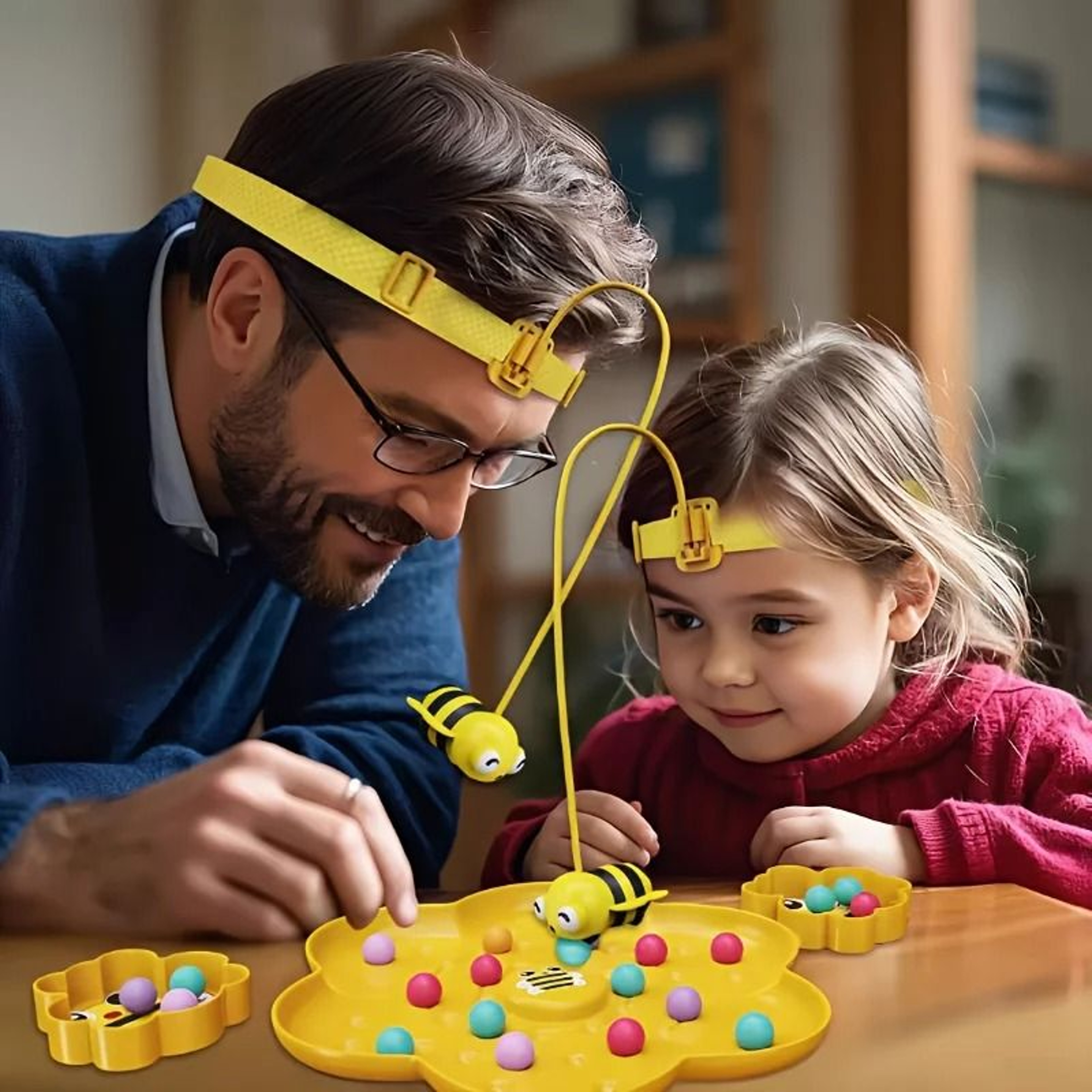 Little Bumblebee Multifunctional Fishing Board Game Educational Toy 8