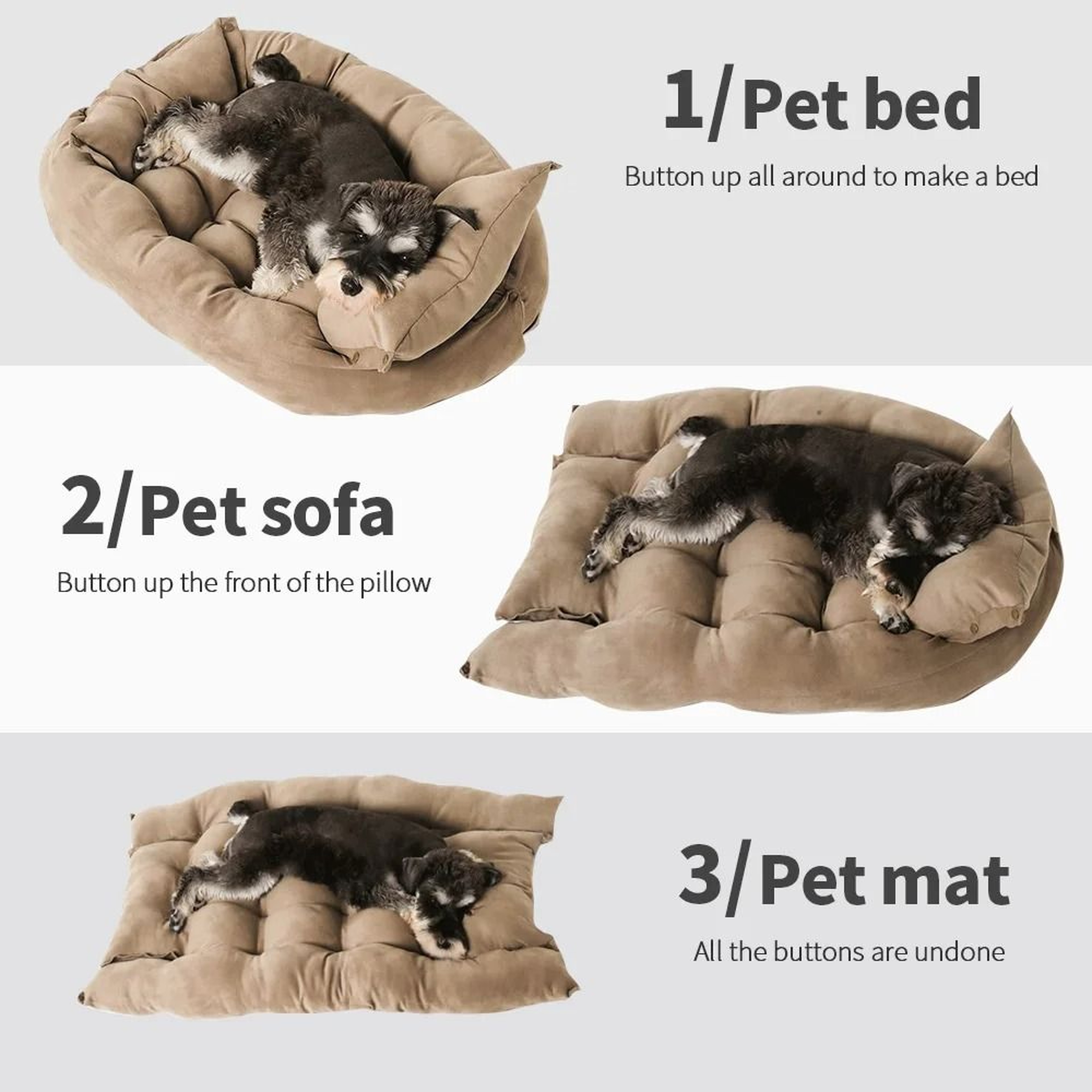Multifunction 3 In 1 Warm Pet Bed Sofa Mat For Dogs And Cats 7