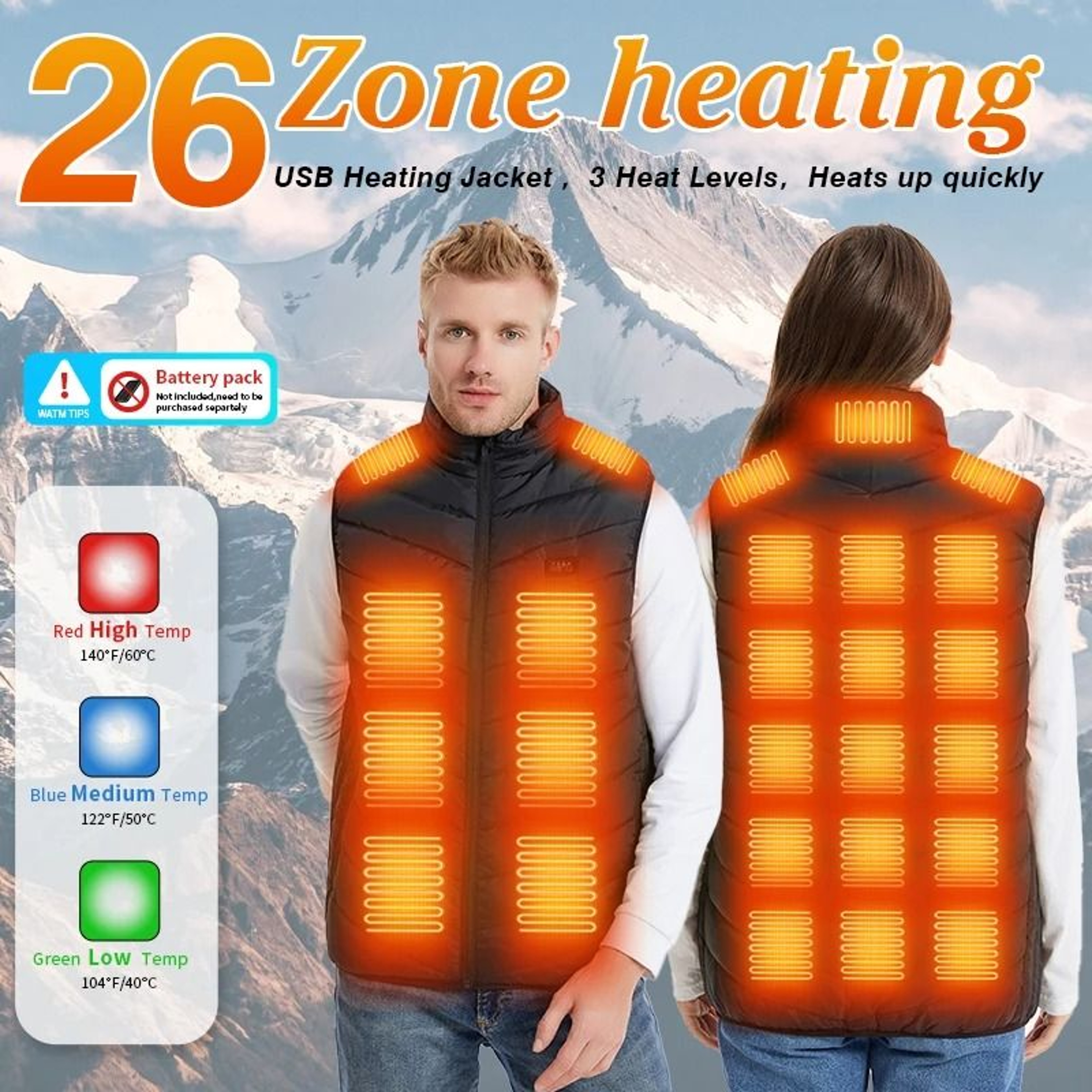 TODWARM Heated Vest Thermal Winter Jacket For Men And Women 11