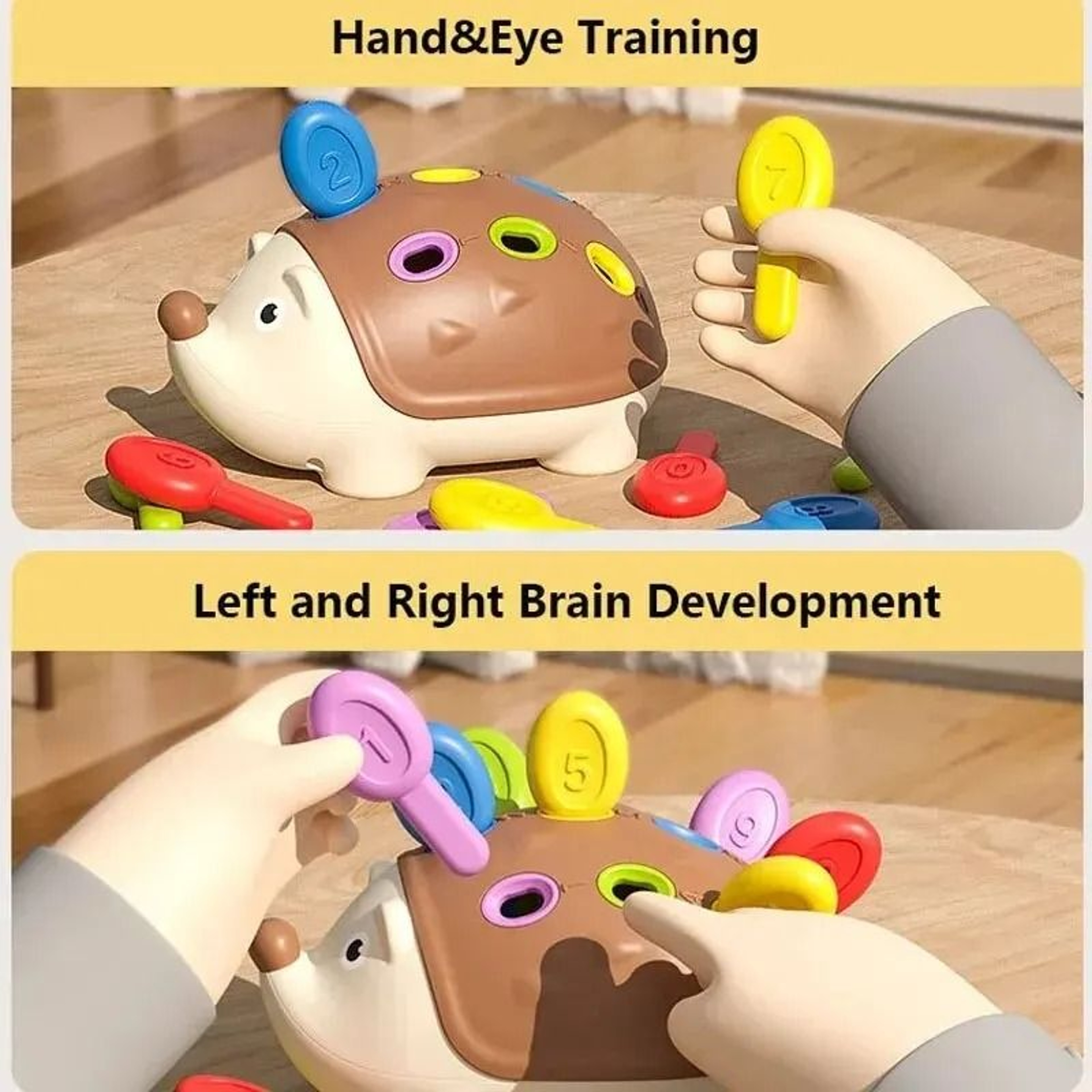 Montessori Hedgehog Fine Motor Sensory Toy For Toddlers And Kids 2