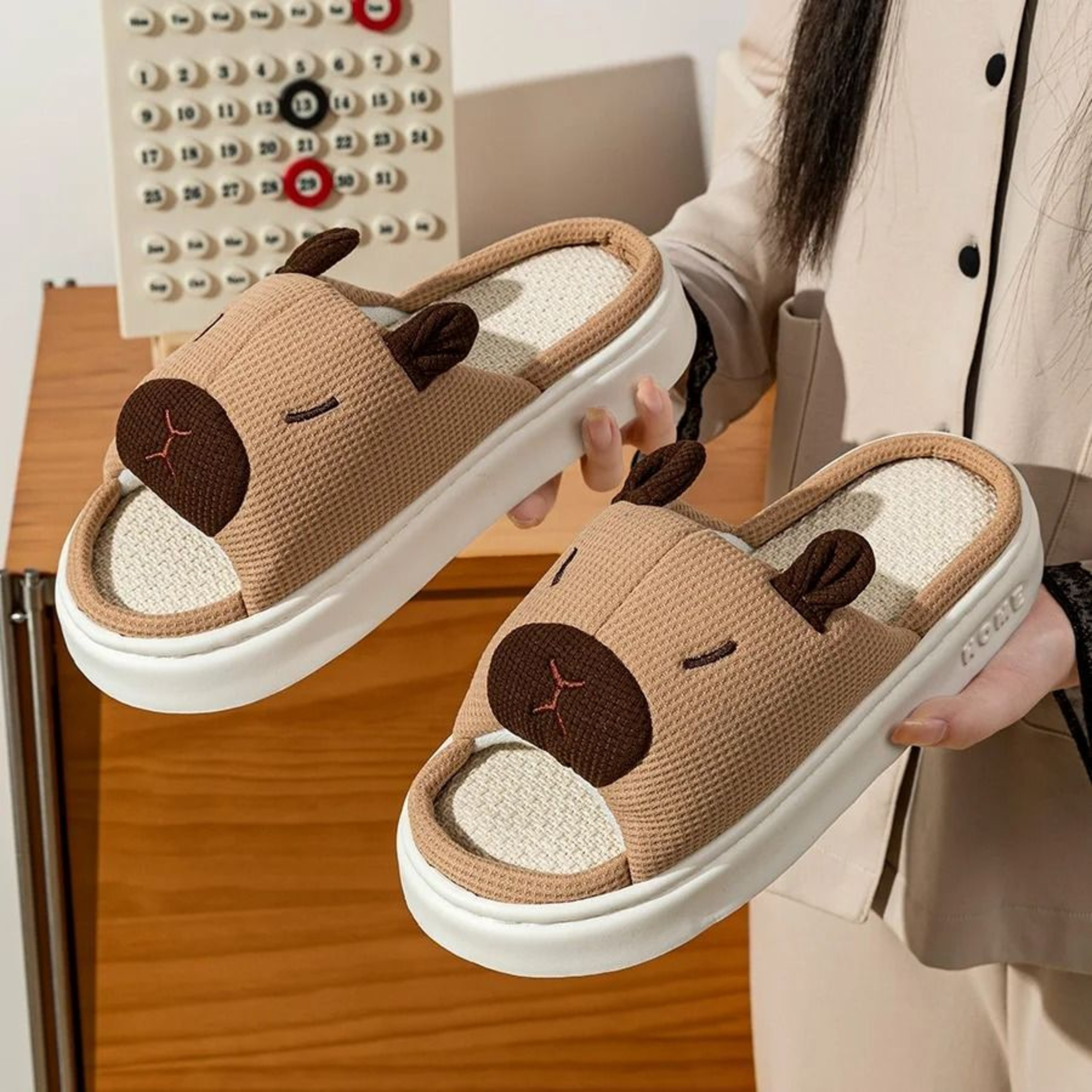 Cute Cartoon Summer Indoor Slippers For Women Soft Thick Sole Home Shoes 6