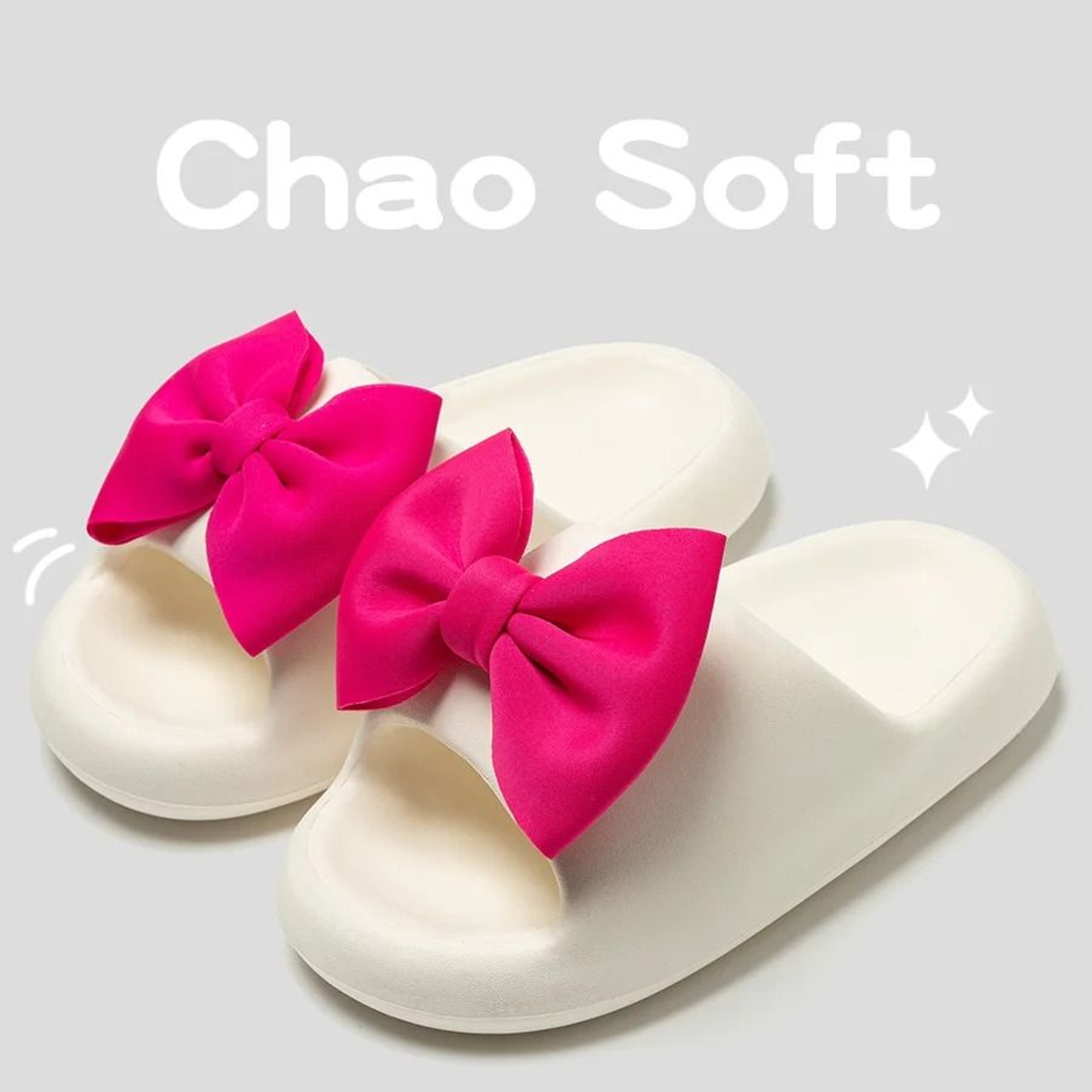 Womens Cute Bow Summer Slides Thick Sole Non Slip Comfort Slippers 7