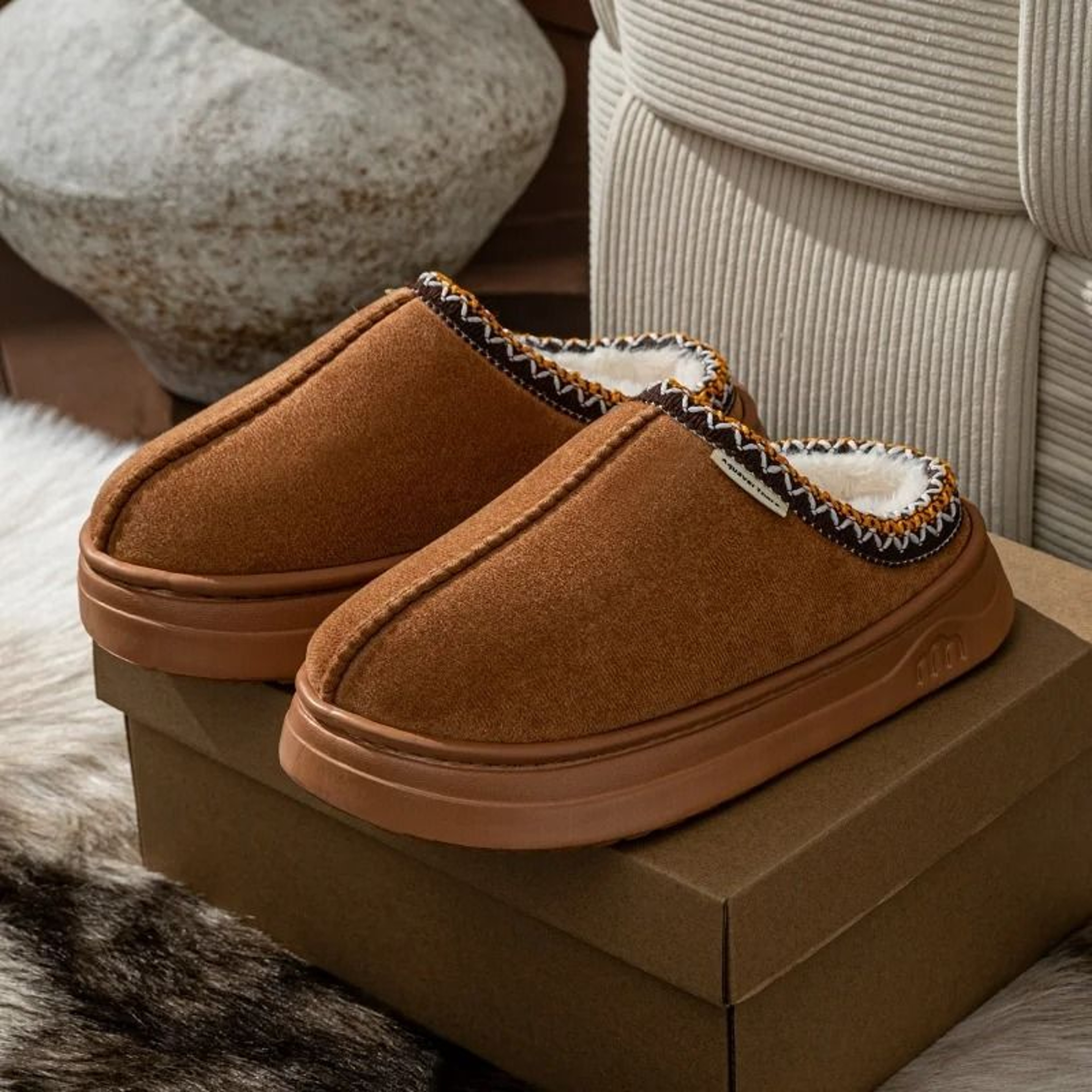 Women Winter Slipper Boots Warm Non Slip Thick Sole Indoor Outdoor Shoes 7