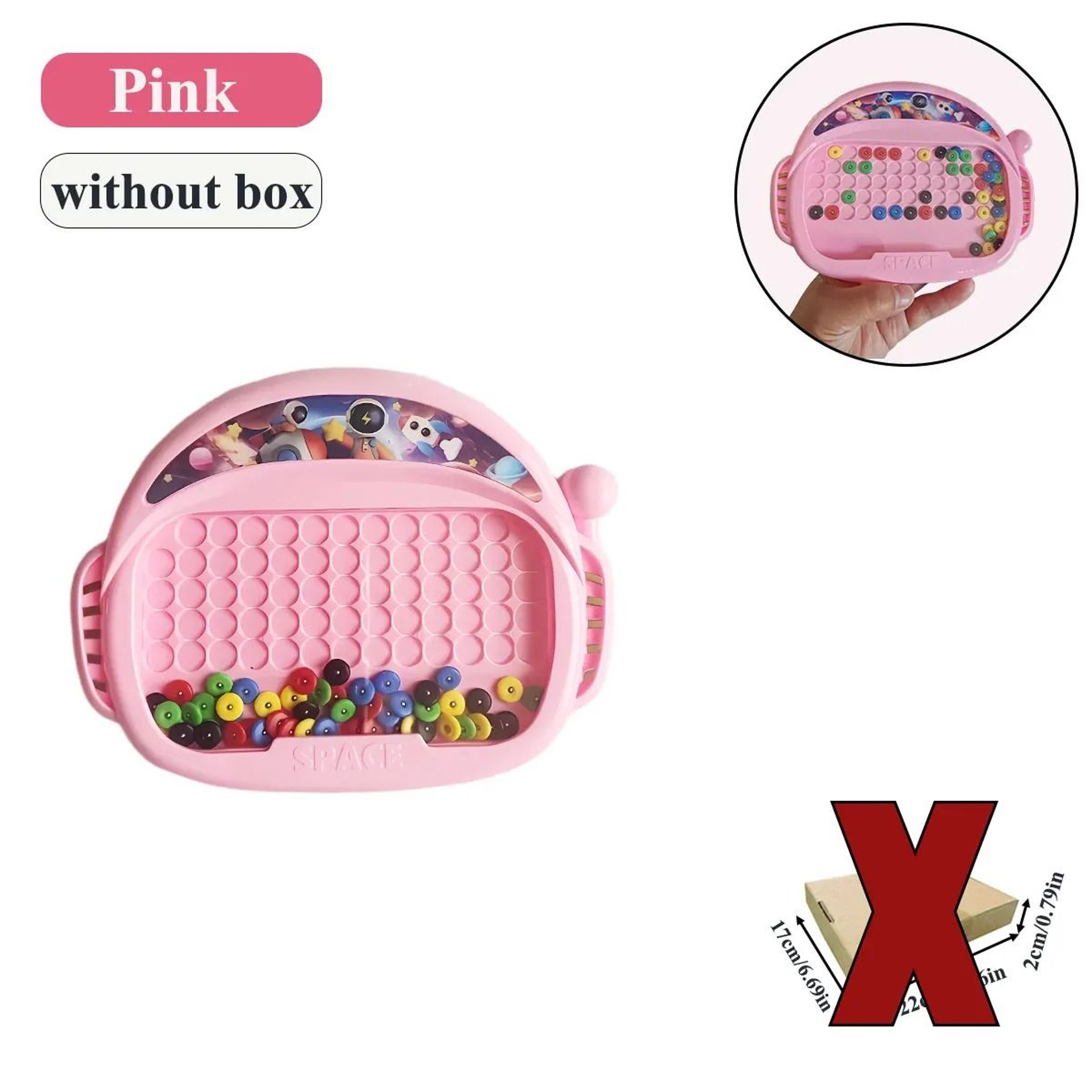 Childrens Magnetic Doodle Drawing Board Educational Toy With Pen And Beads 9