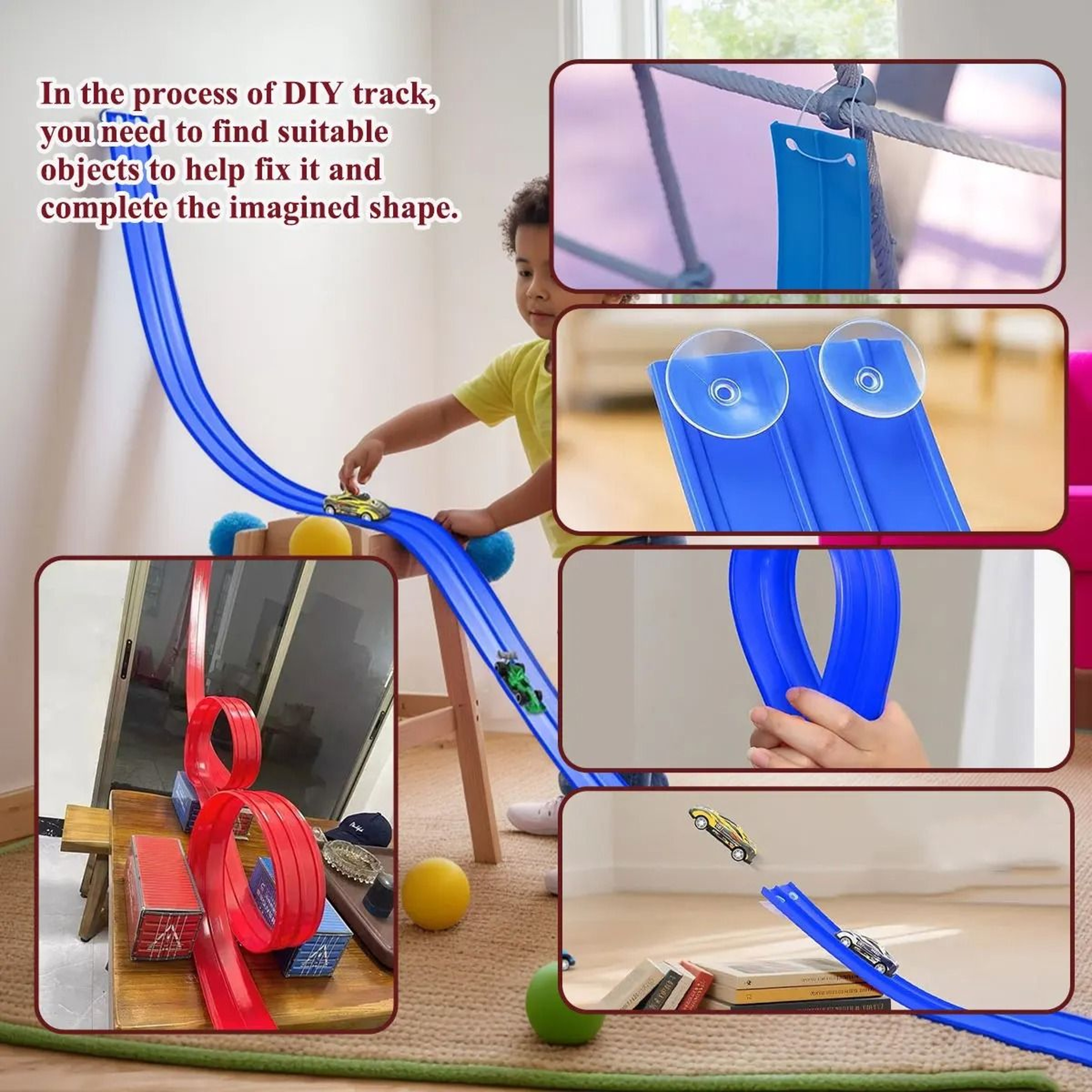 Flexible Racing Track Toy With Mini Car DIY Rail Playset For Kids 11