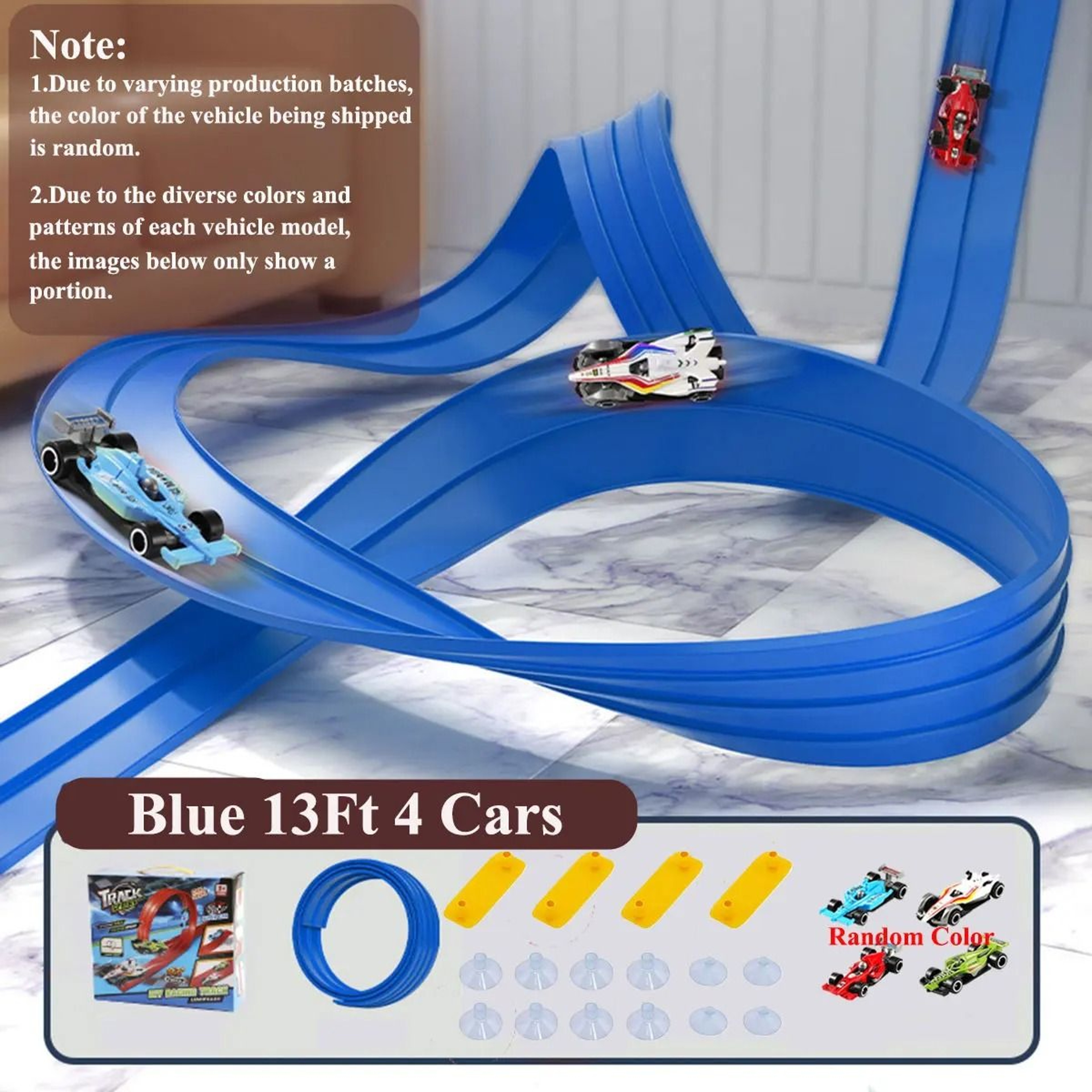 Flexible Racing Track Toy With Mini Car DIY Rail Playset For Kids 3