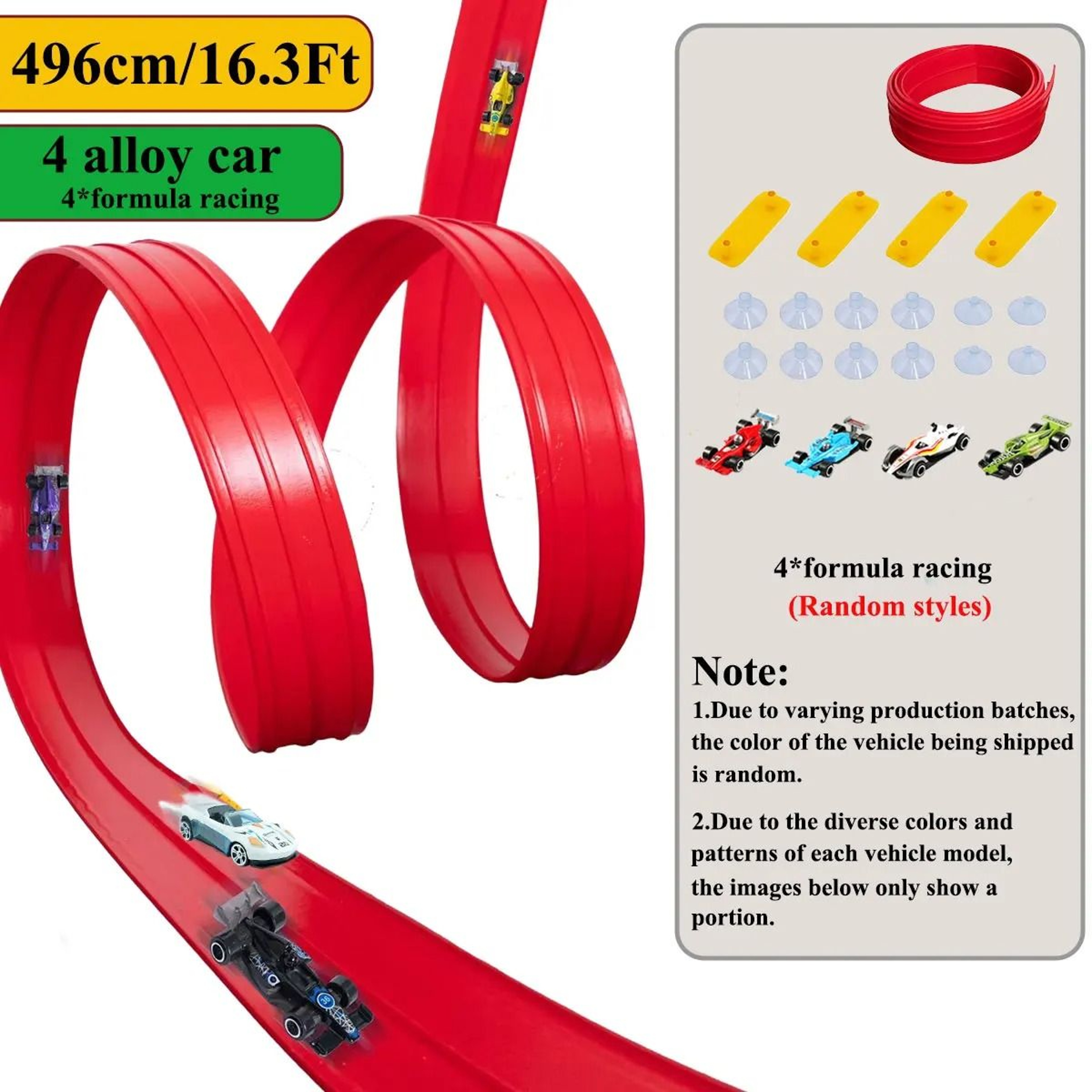 Flexible Racing Track Toy With Mini Car DIY Rail Playset For Kids 4