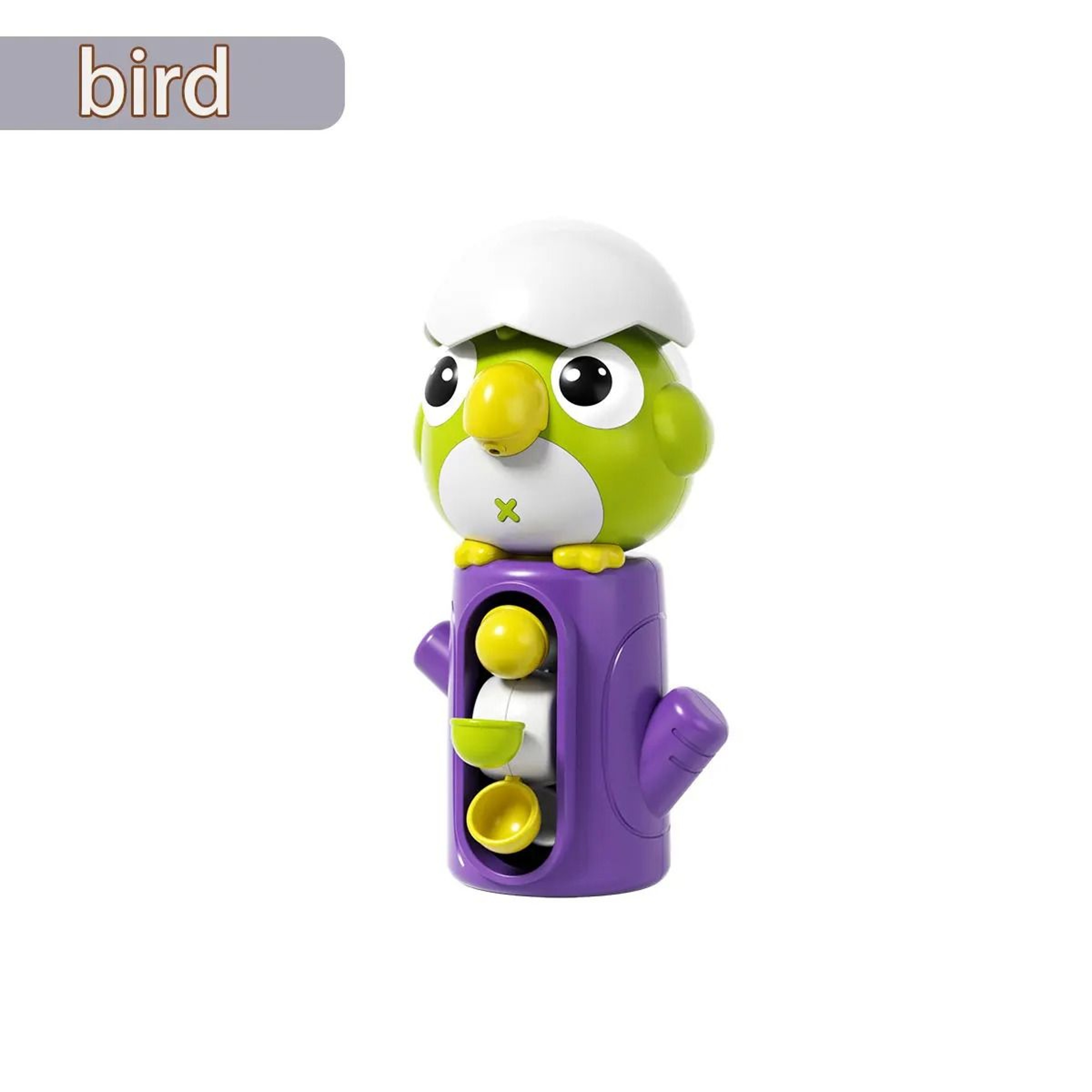 Frog Bird Waterwheel Bath Toy Suction Spinner For Kids 1