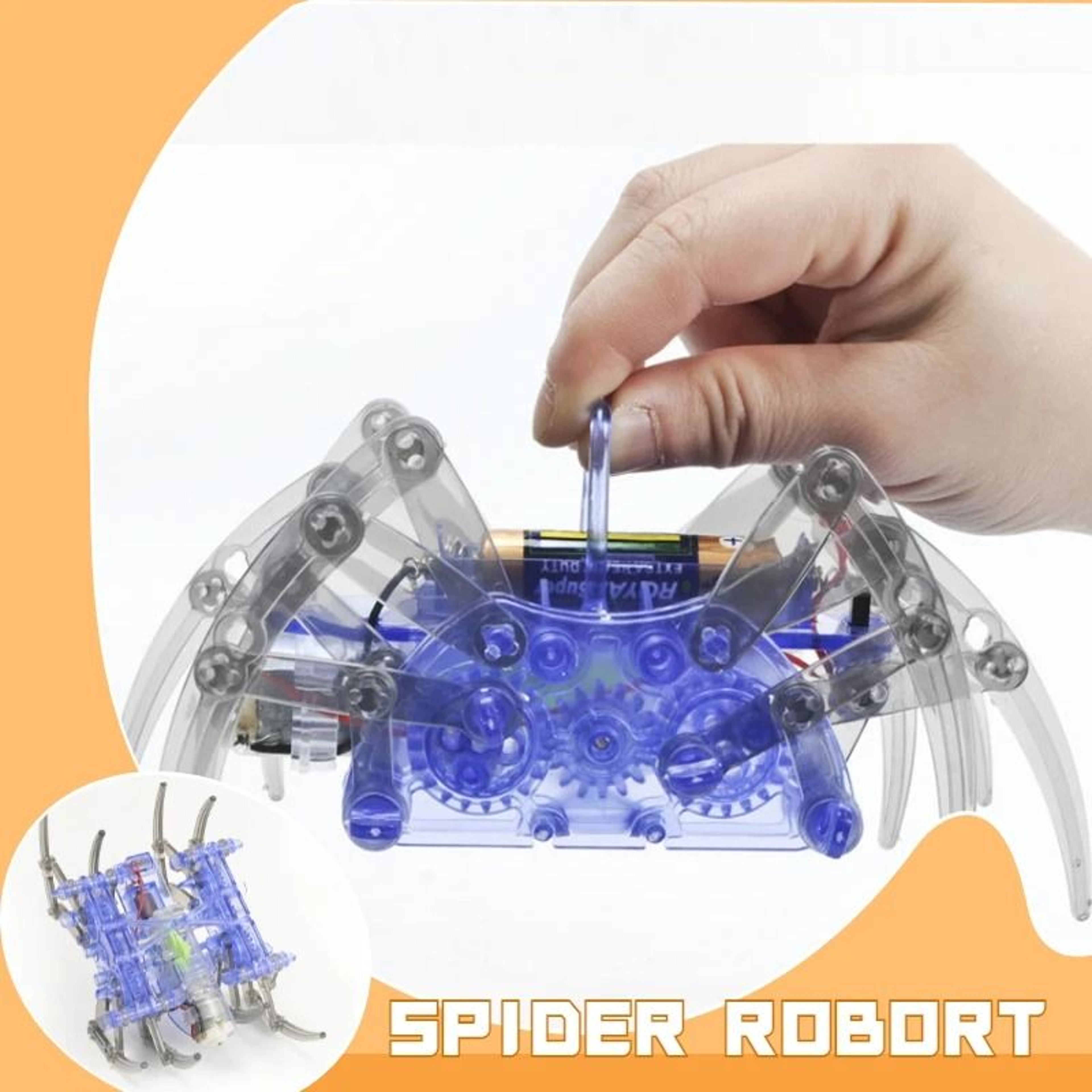 Kids Electric Robot Spider DIY STEM Assembly Toy 7