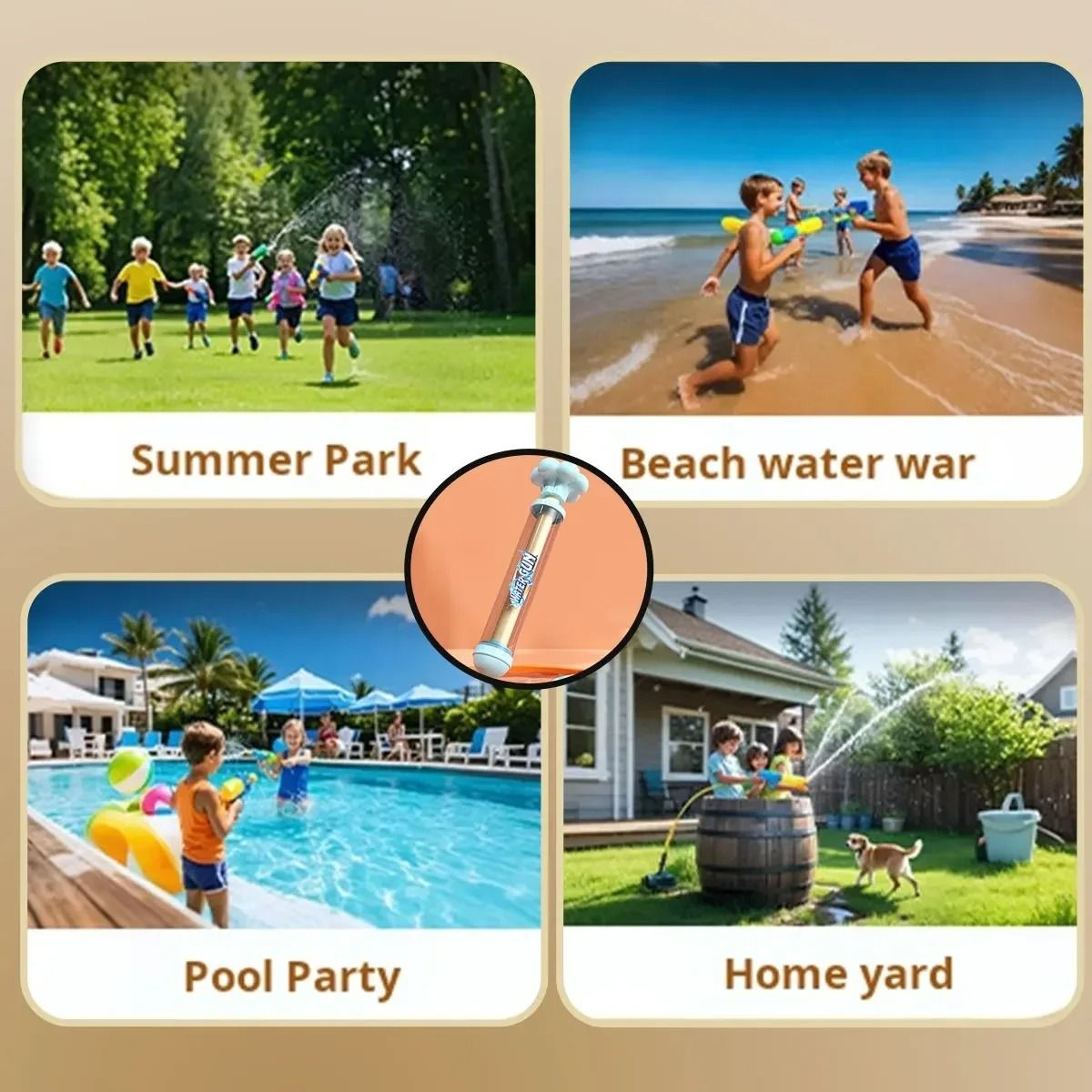 Fireworks Spray Pull Back Water Gun Outdoor Splash Toy For Kids 15